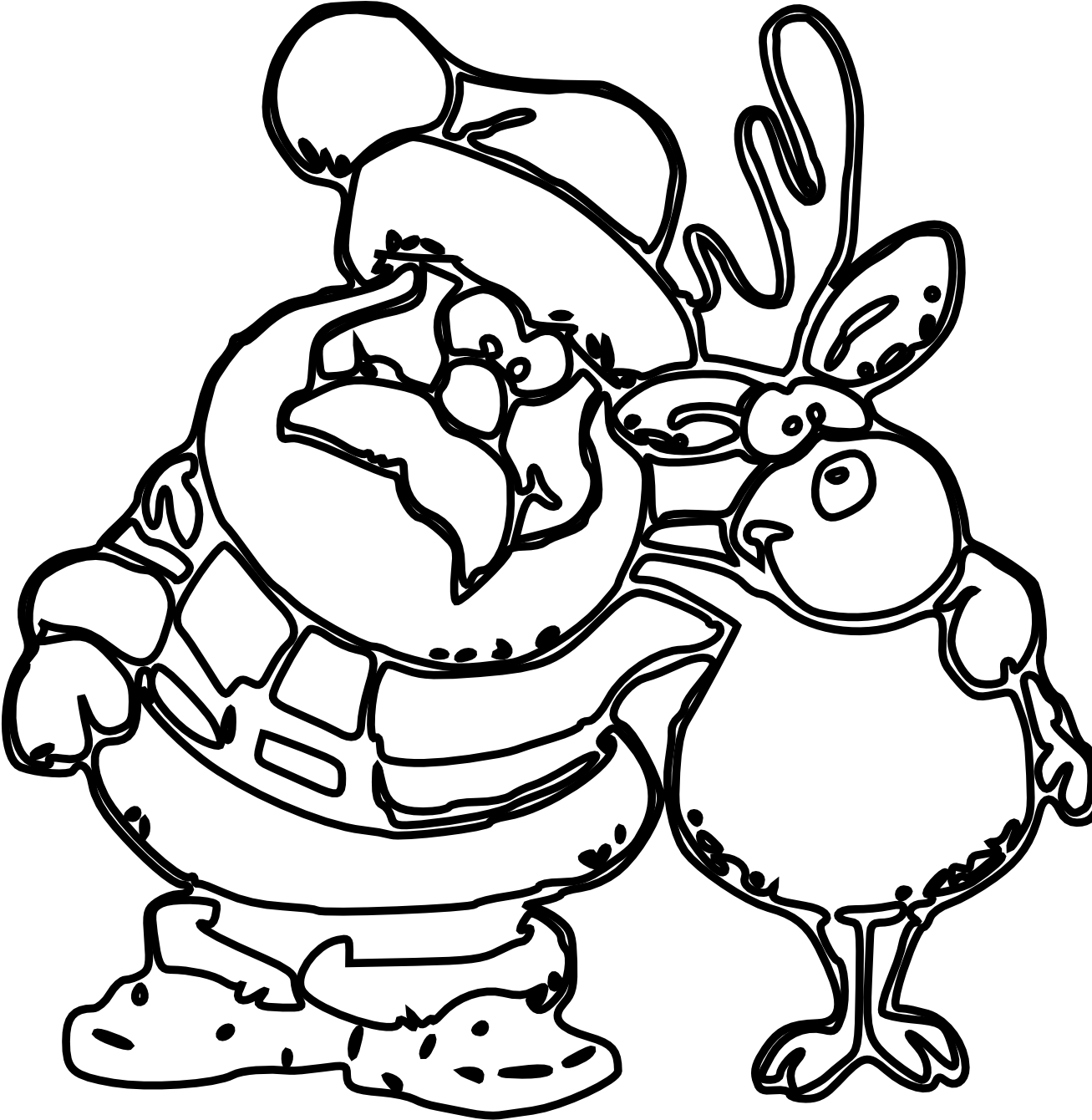 Preschool Clip Art Black And White - Christmas Clipart Drawing Black And White - Png Download (999x1355), Png Download
