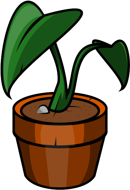 Pot Plant Clipart Pot Clip Art - Potted Plant Clip Art - Png Download (480x640), Png Download