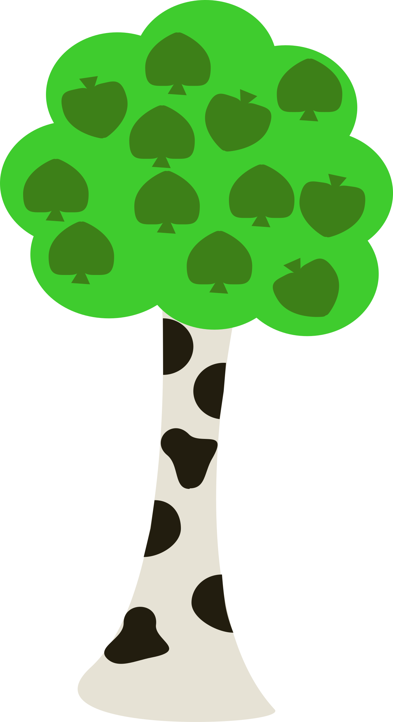 Onlinelabels Clip Art - Cartoon Tree - Png Download (545x1000), Png Download