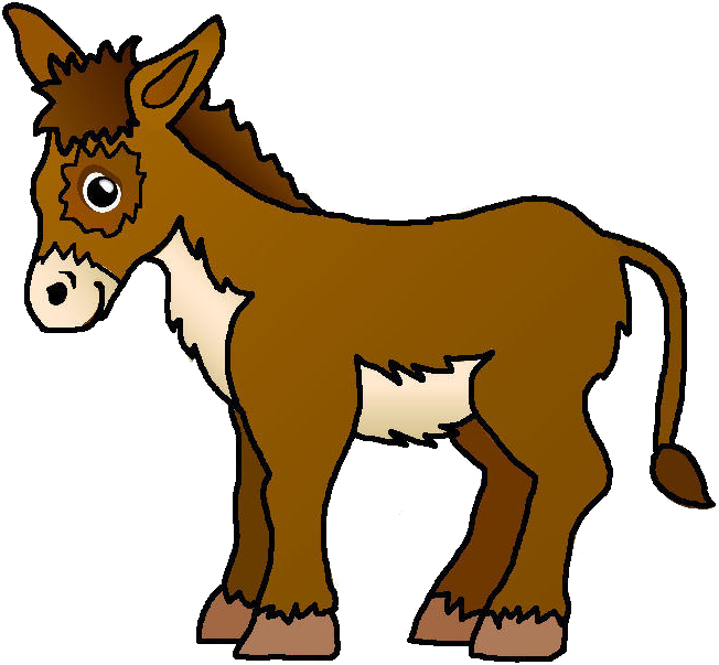 Jpg Christmas Donkey Clipart - Clipart Donkey - Png Download (652x603), Png Download