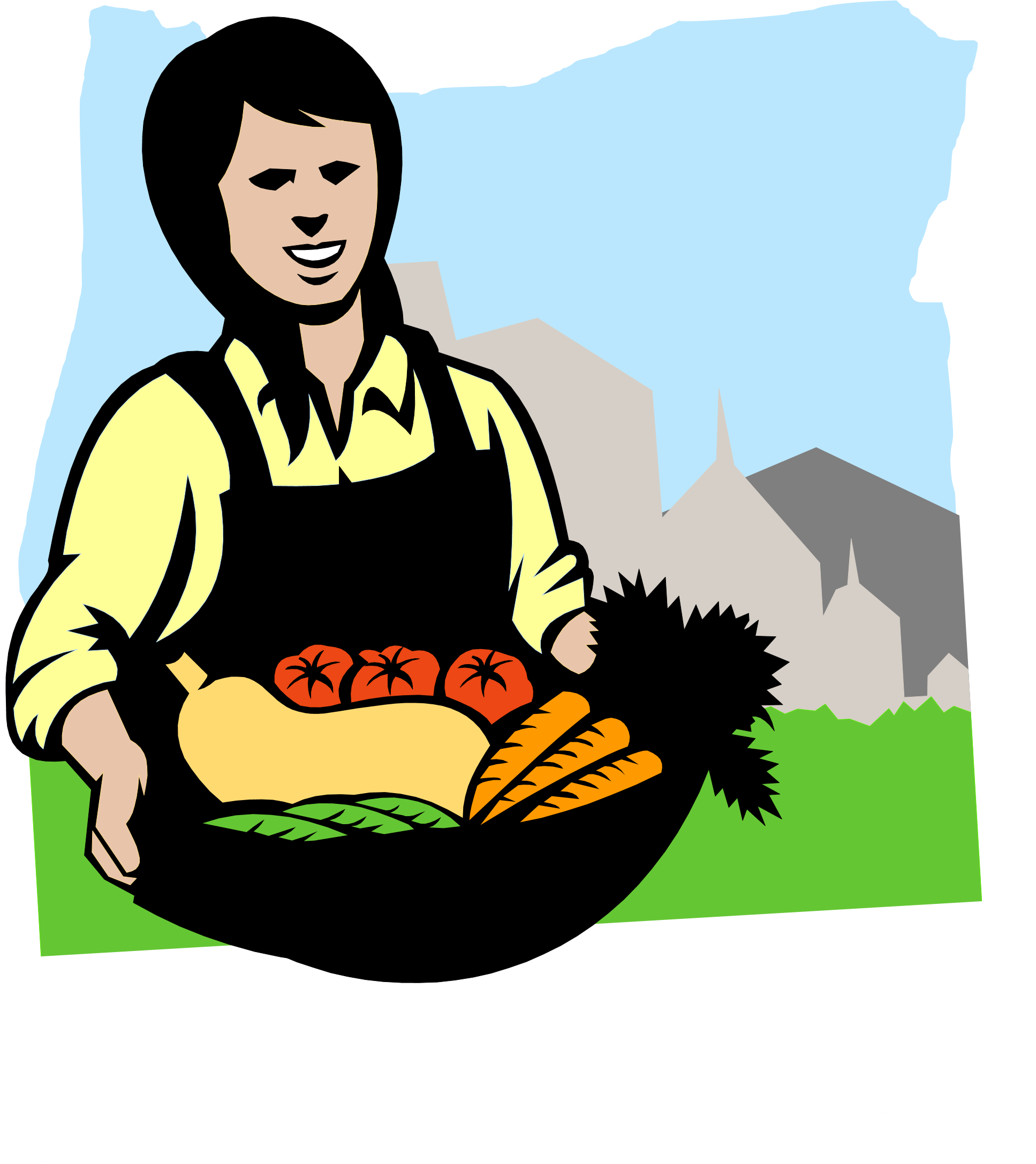 Clip Art Transparent Download Conference For Women - Organic Farmer Farm Produce Square Sticker 3" X 3" - Png Download (1935x2175), Png Download