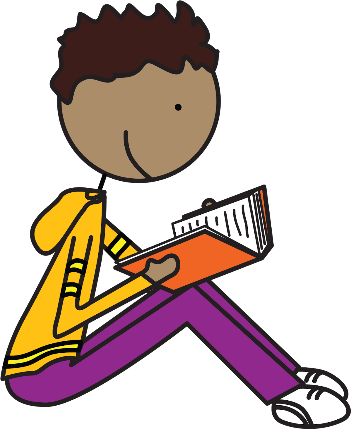 Reading Clip Art - Reading Clipart Transparent - Png Download (1332x1600), Png Download