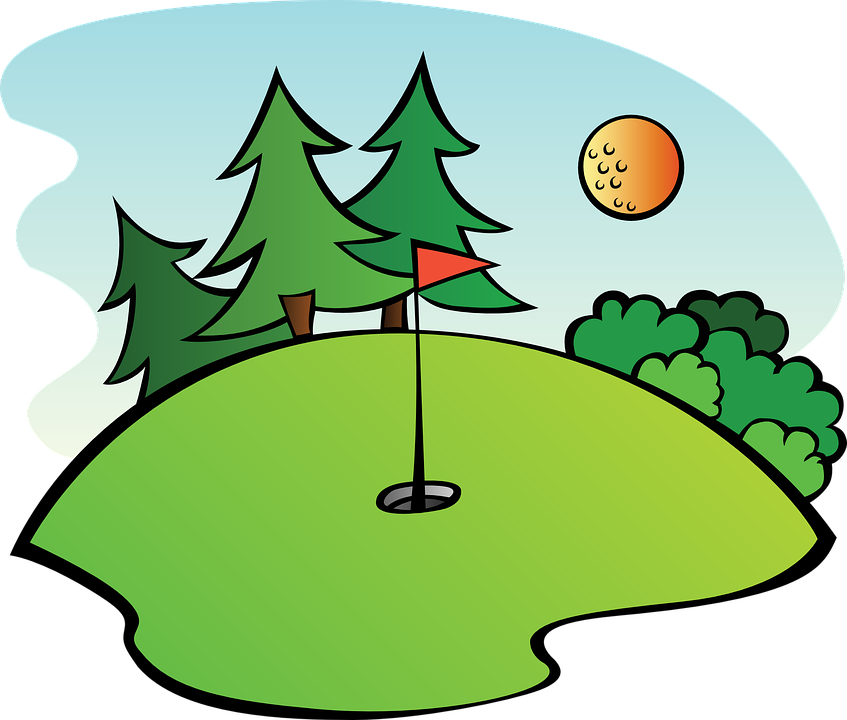 Free Clipart Picture Library Library - Cartoon Mini Golf Course - Png Download (699x595), Png Download