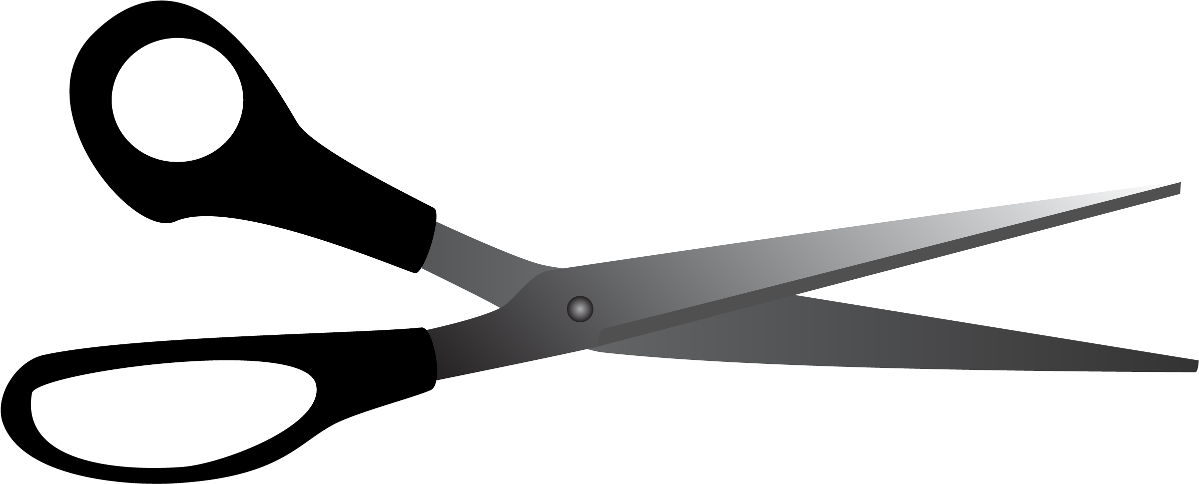 Clip Cut Scissors - Scissors Png Transparent Png (2500x1279), Png Download