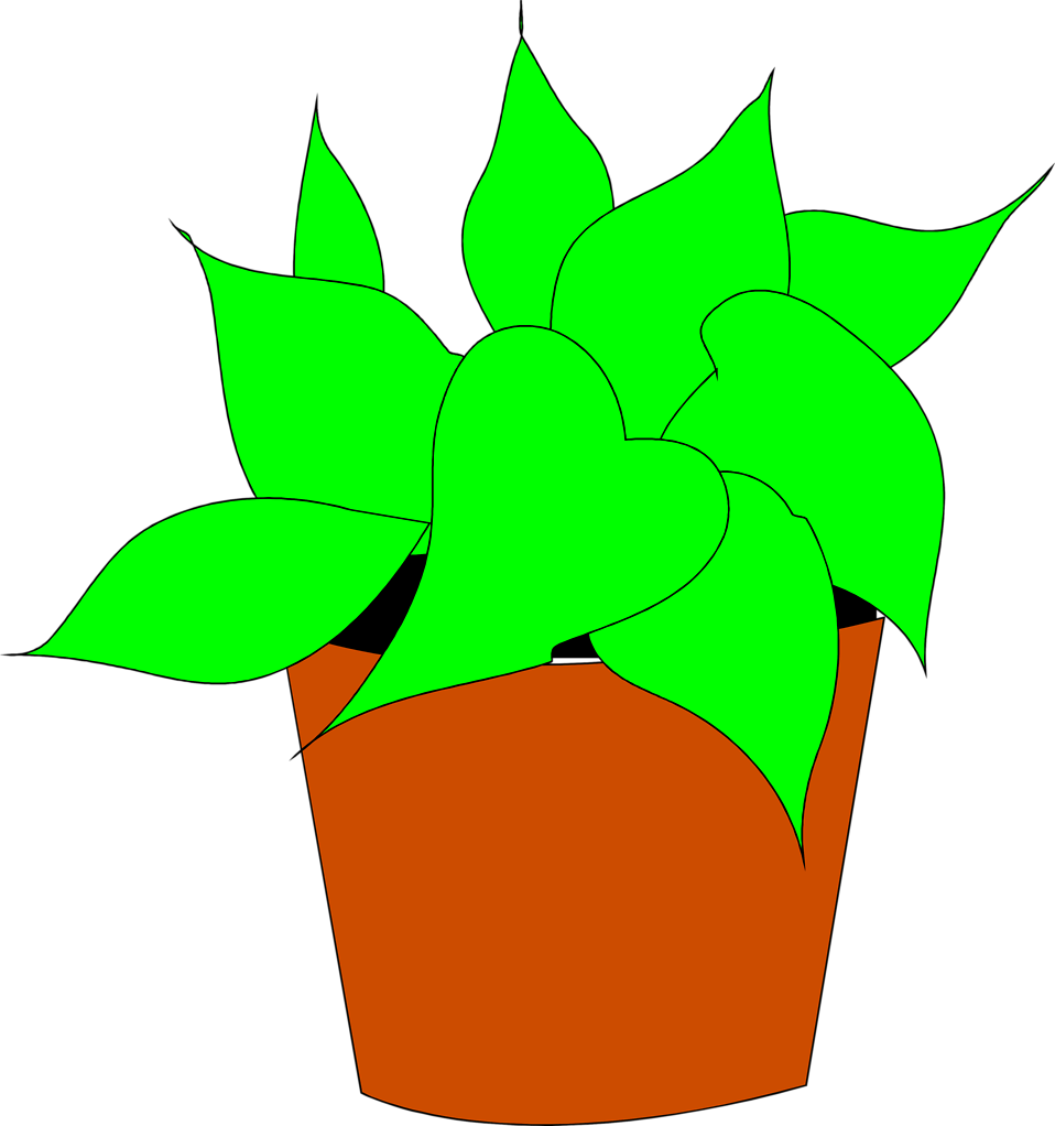 Flowering House Plant Clipart - House Plants Clipart Free - Png Download (958x1022), Png Download