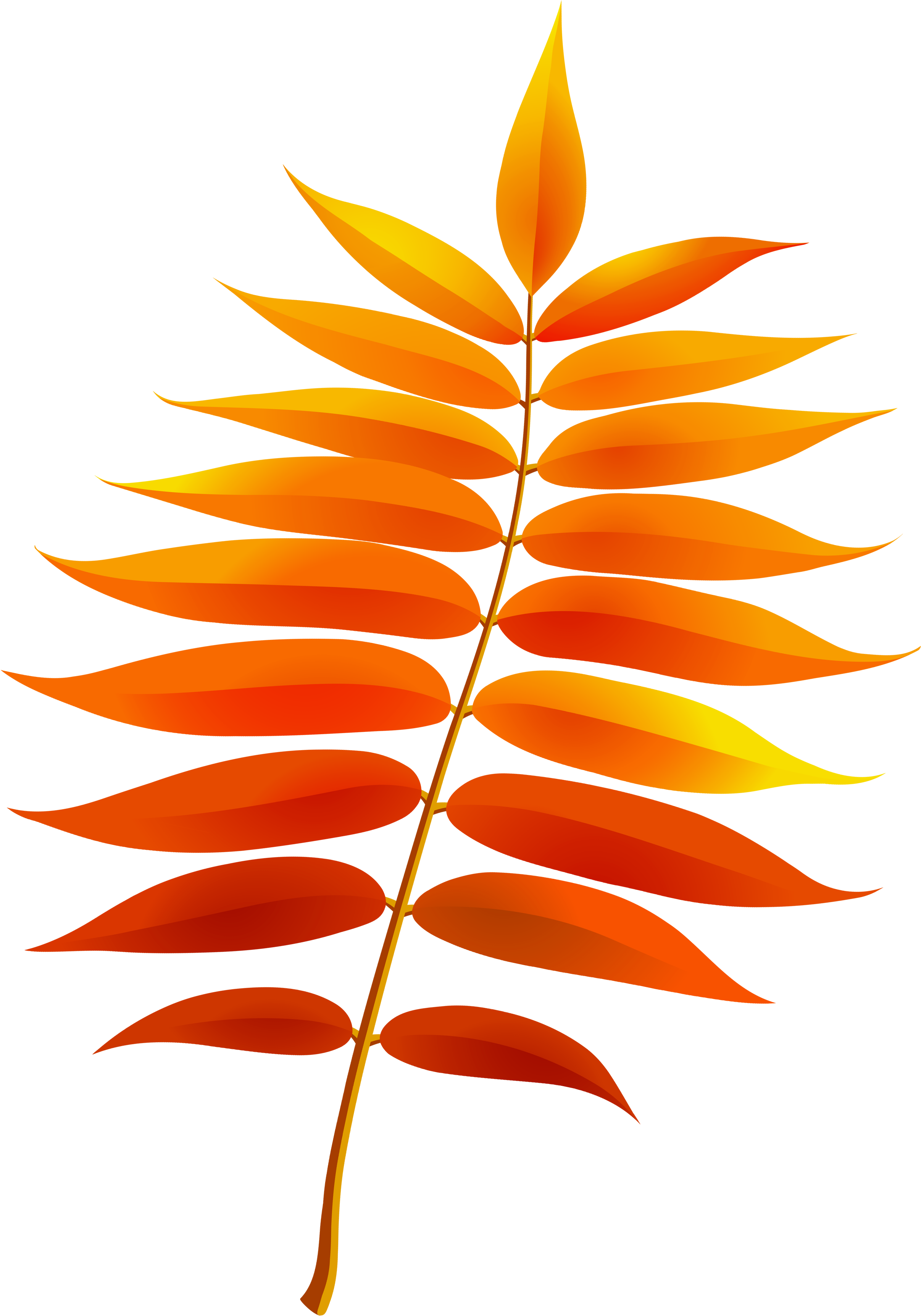 Fall Leaves Clip Art - Fall Leaves Clipart Transparent - Png Download (2619x3651), Png Download