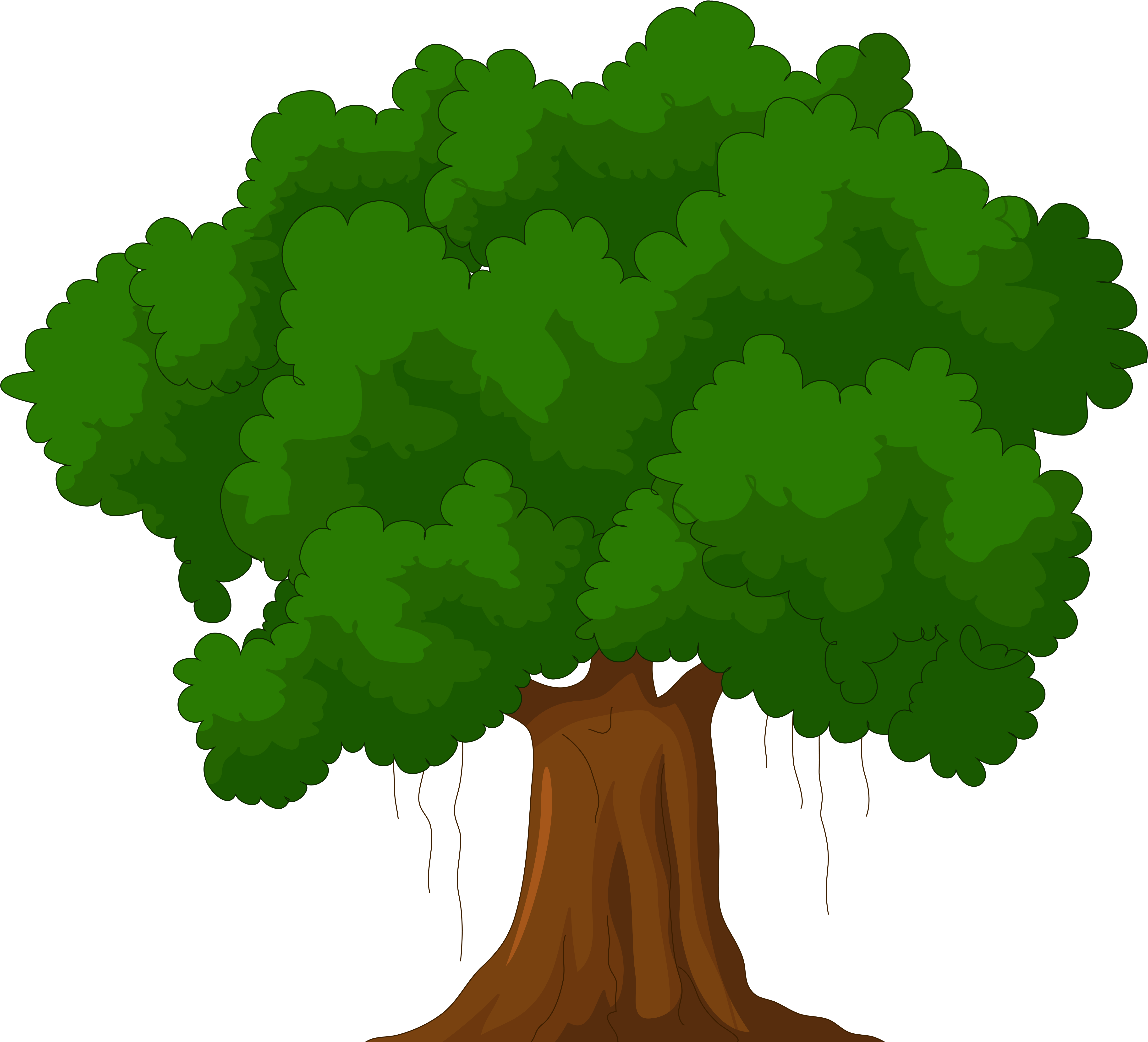 Cartoon Green Tree Clipart Web Clipart Cliparting - Jennifer The Brave [book] - Png Download (4992x4478), Png Download