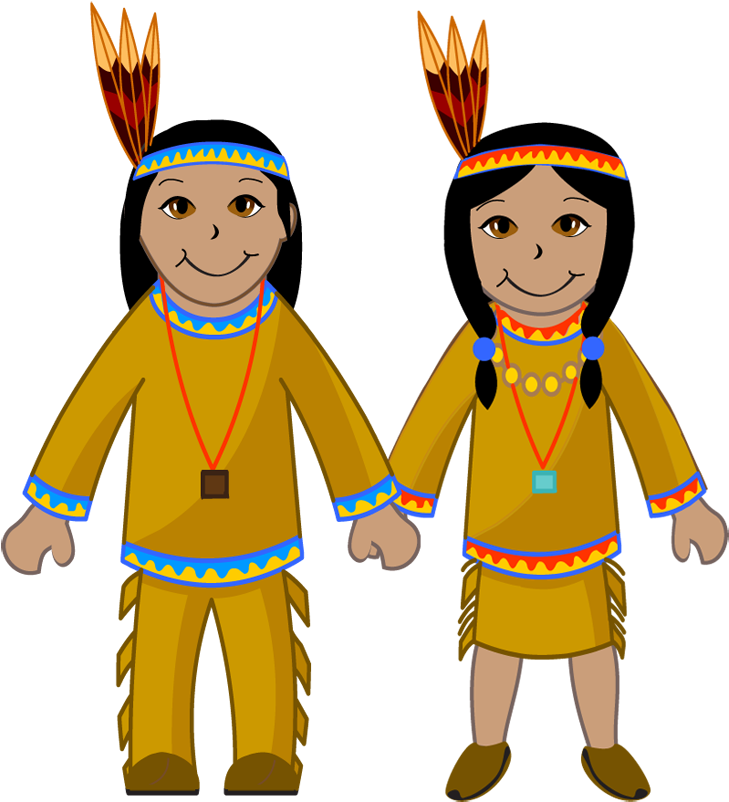 Free Native American Clipart The Cliparts - Native American Girl Png Transparent Png (750x816), Png Download