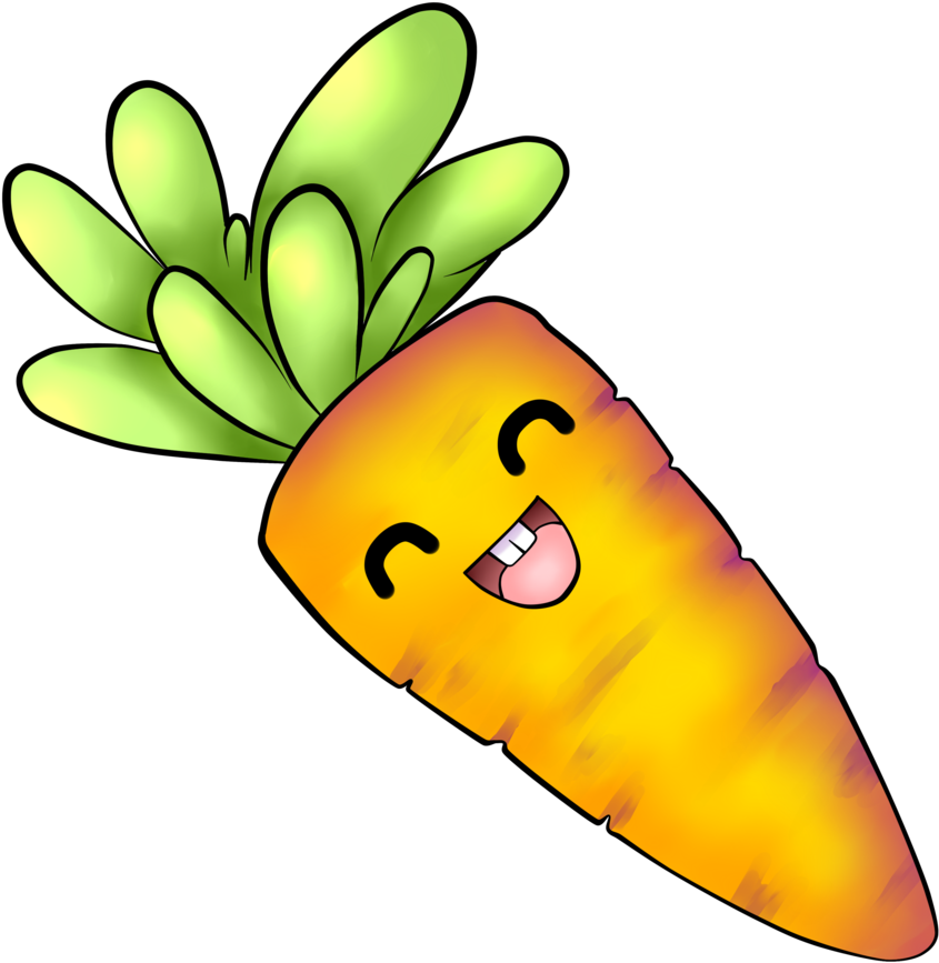 Cute Carrot Clipart Clip Art Of Carrot Clipart - Dibujo De Una Zanahoria A Color - Png Download (900x900), Png Download