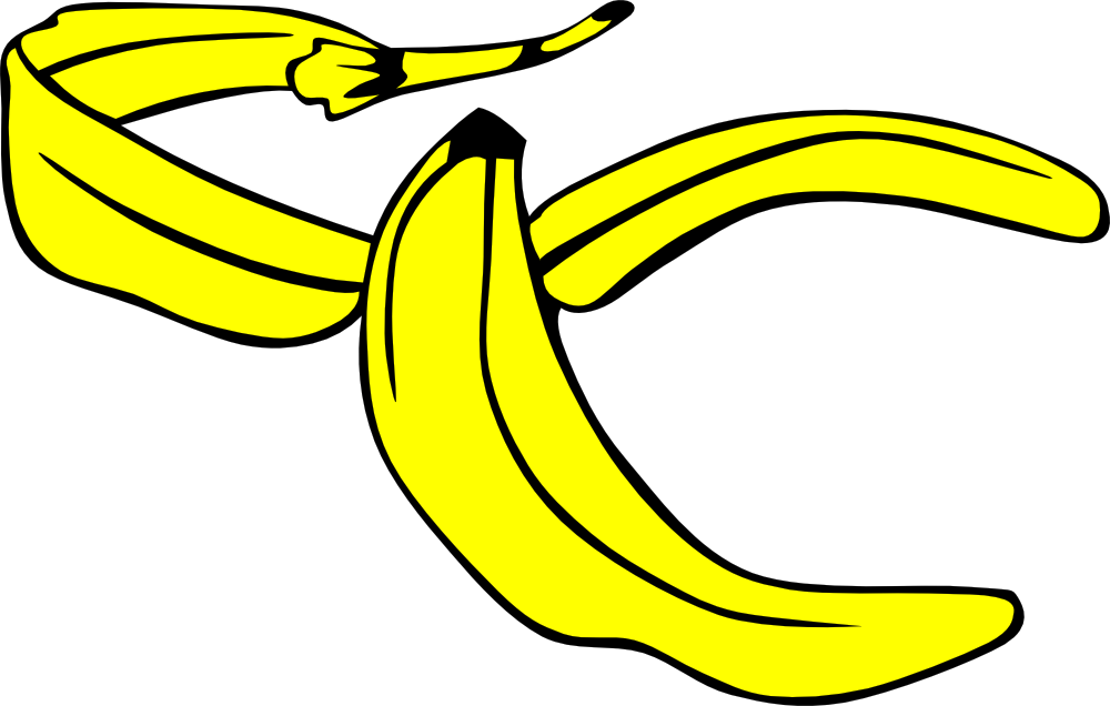 Banana Clipart Guy - Banana Peel Clip Art Png Transparent Png (800x509), Png Download