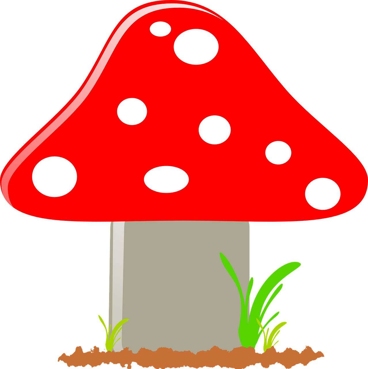 Orange Mushroom Clipart, Vector Clip Art Online, Royalty Small