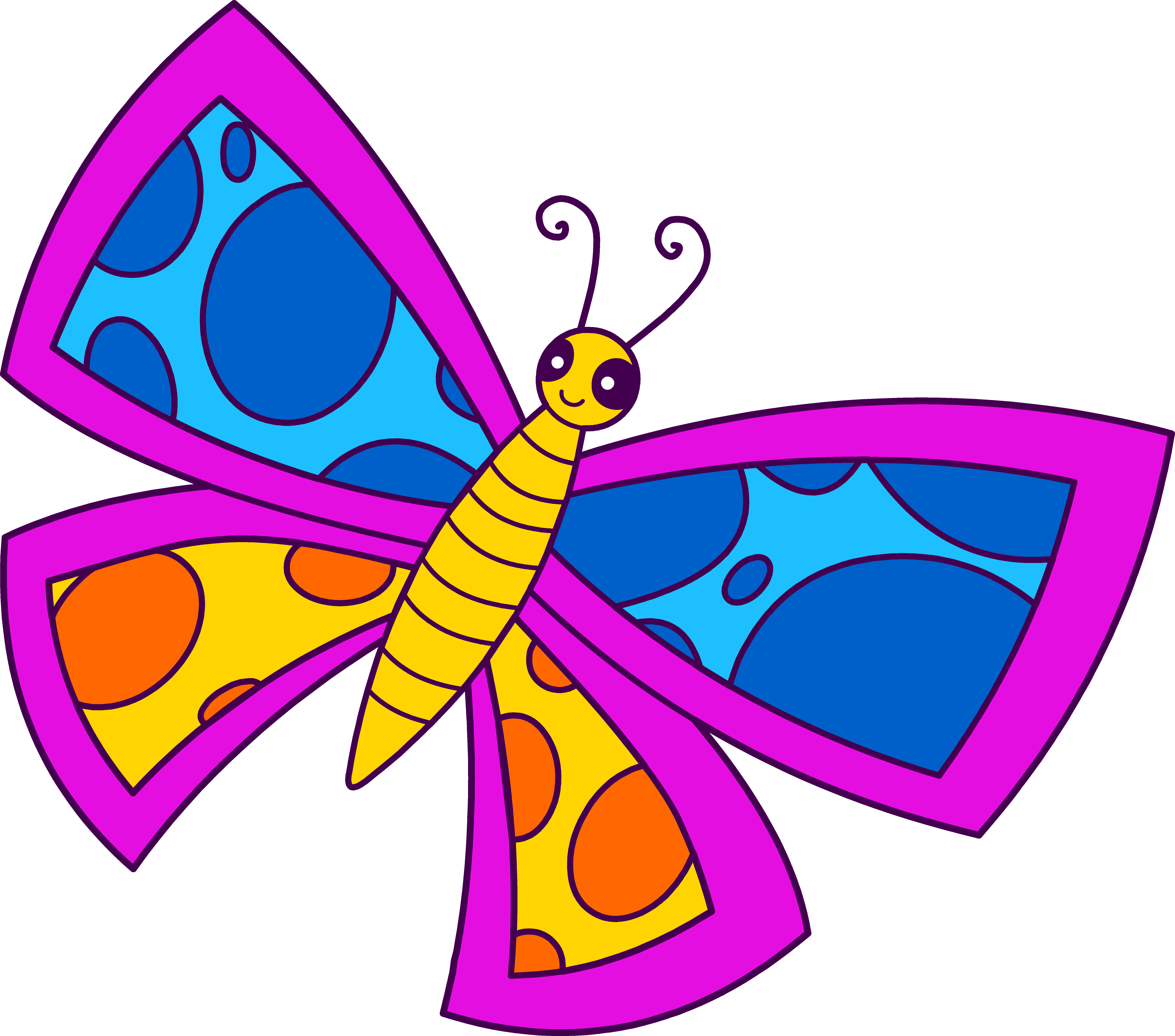 Free Clip Art - Butterfly Pic In Clip Art - Png Download (7273x6415), Png Download