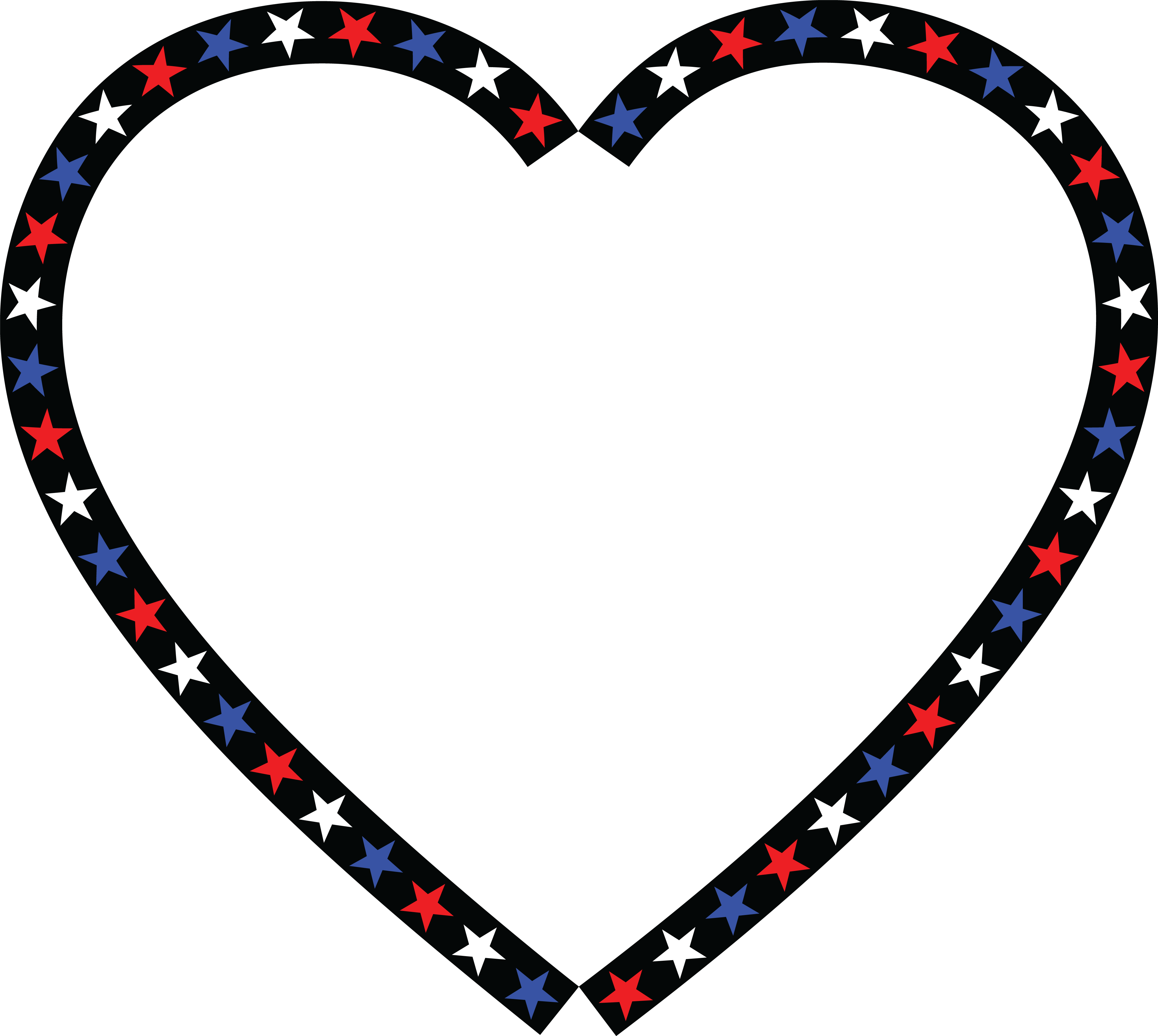 - Eps, - Svg, - Free Clipart Of A Patriotic - Red And Blue Heart Png Transparent Png (4000x3579), Png Download