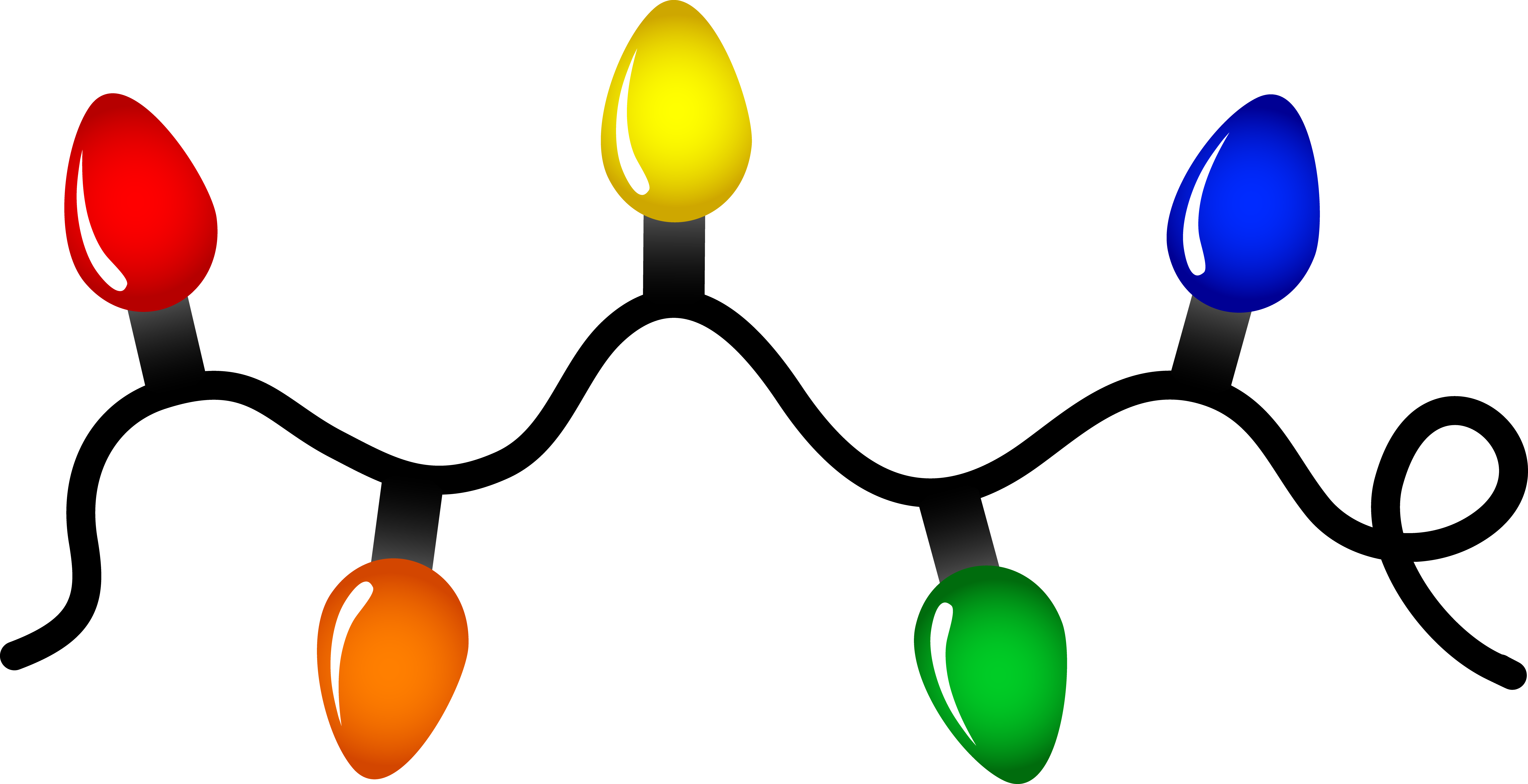 Christmas Clip Art Free Clip Art Image Free Graphics - Clip Art Christmas Lights - Png Download (7709x3959), Png Download