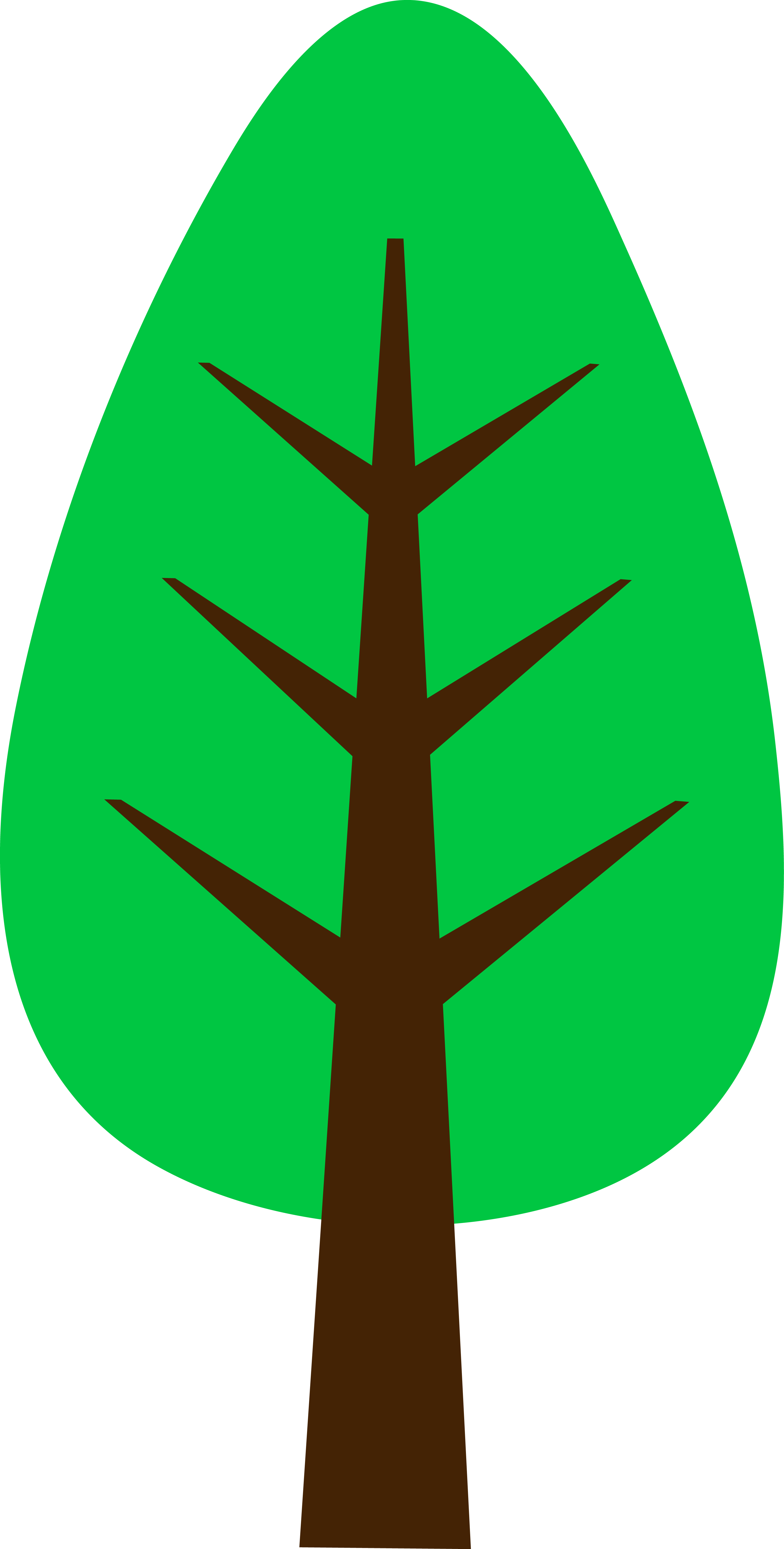 Simple - Tree Clipart Simple - Png Download (3128x6177), Png Download
