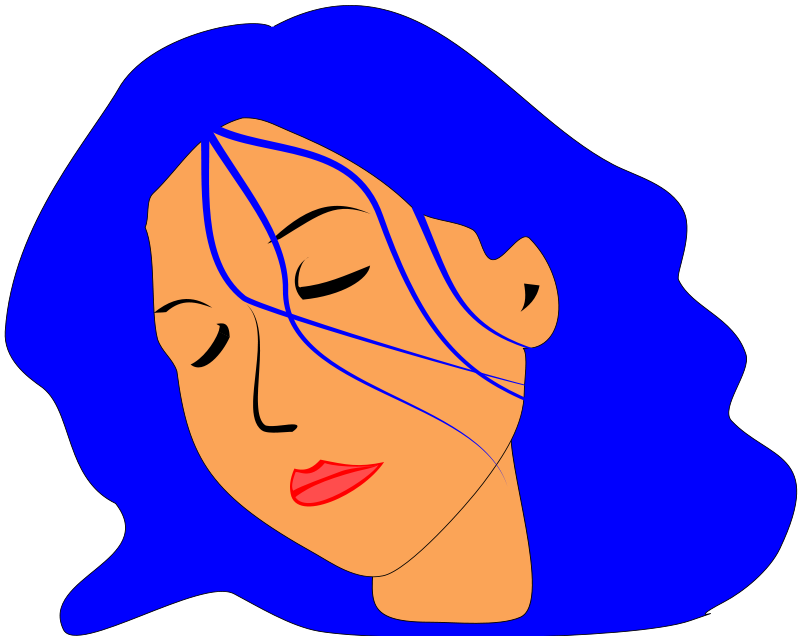 Native American Girl Clip Art Download - Clipart Blue Hair - Png Download (800x636), Png Download