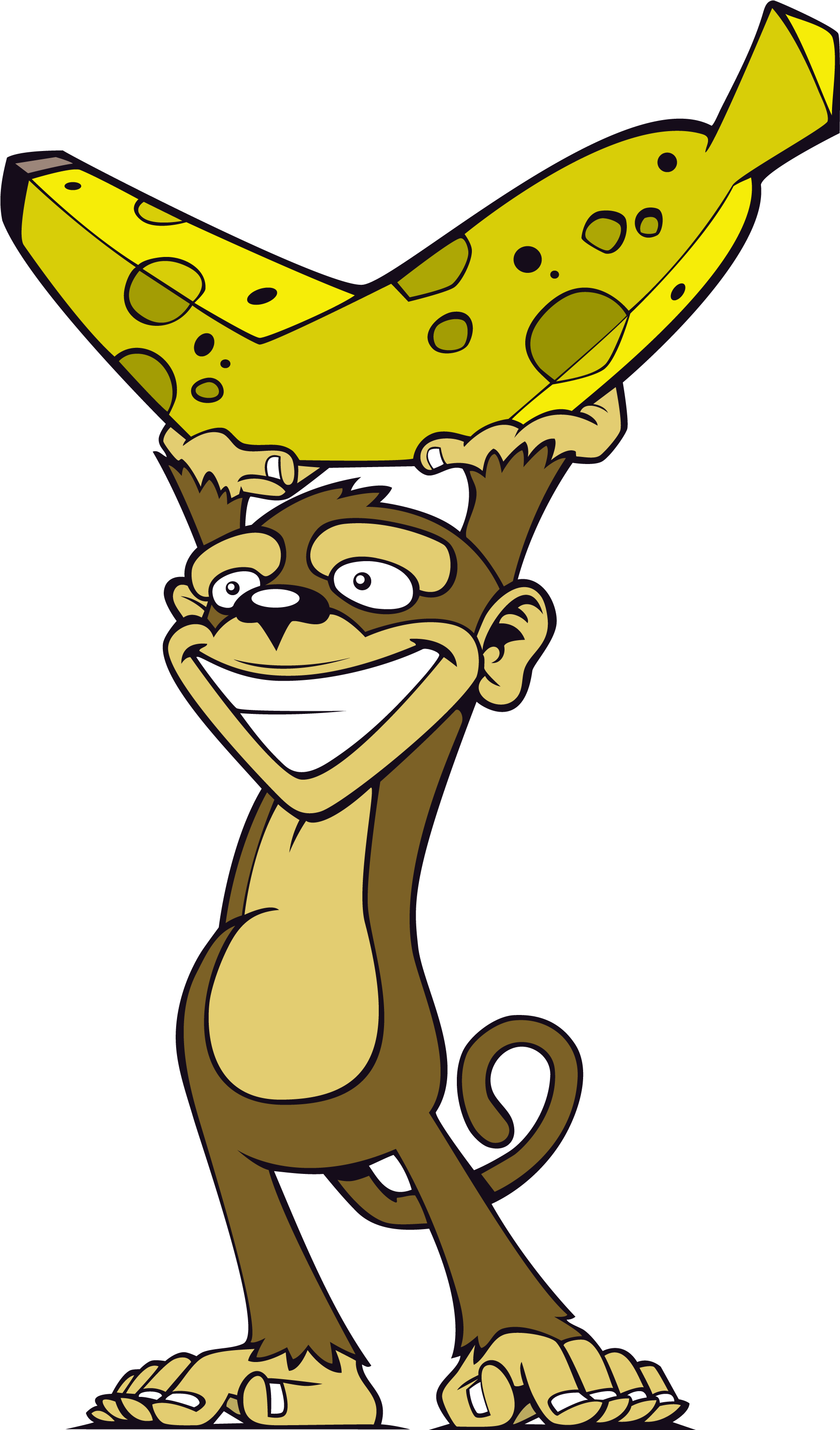 Popular Images - Monkey Throwing Banana Cartoon Clipart (2550x3300), Png Download