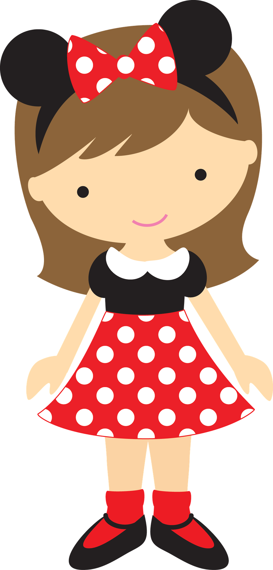 Image Freeuse Library Pin By Organized Chaos On Costume - Minnie Mouse Girl Clipart - Png Download (645x1344), Png Download