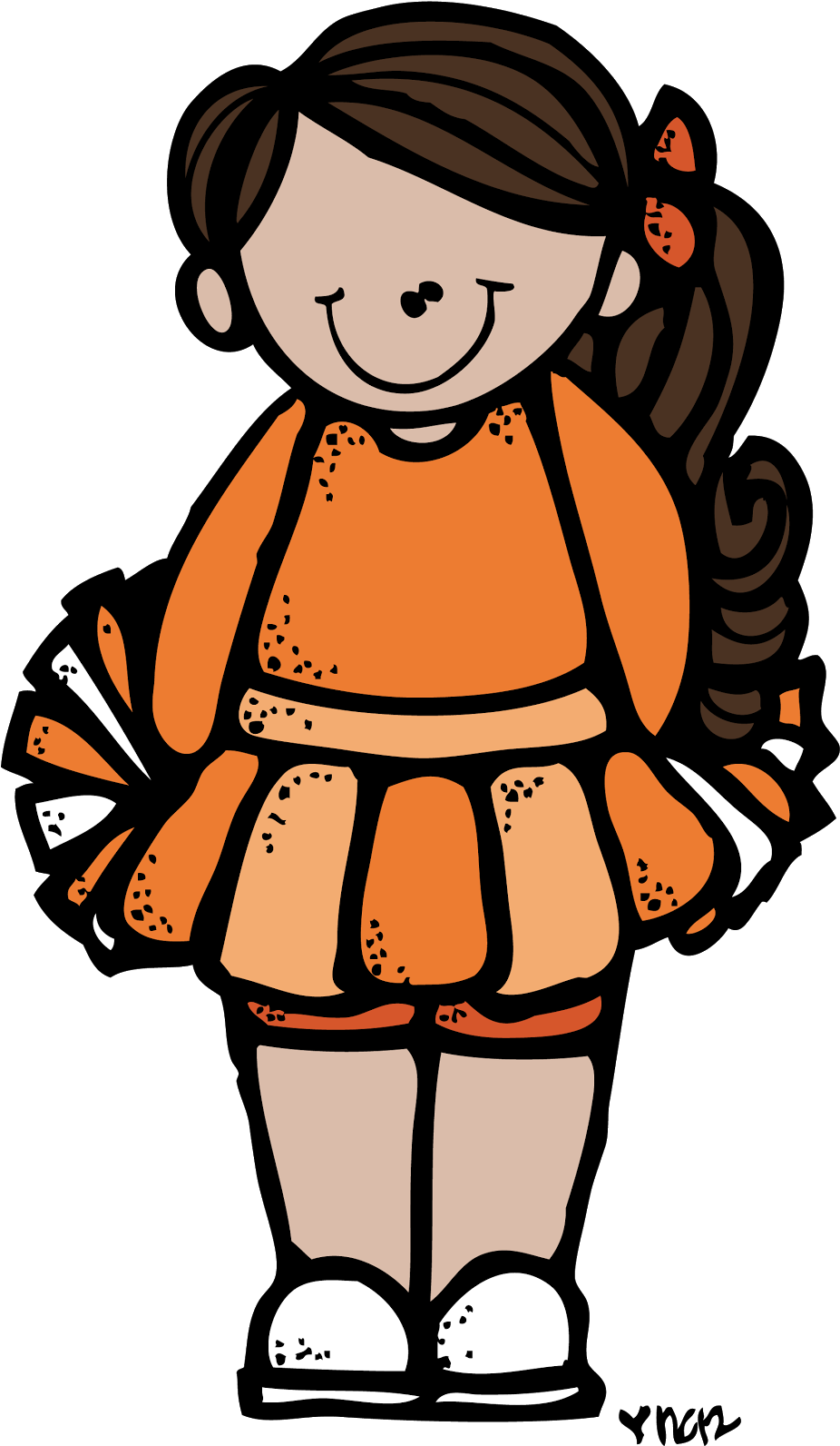 Cheerleader 1 Melonheadz Colored - Cheerleader Melonheadz Clipart - Png Download (925x1600), Png Download
