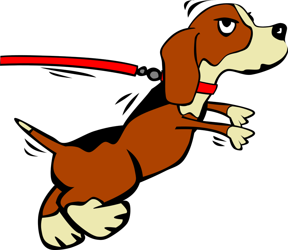 Free Clip Art Animals Dogs - Dog On Leash Clipart - Png Download (600x520), Png Download