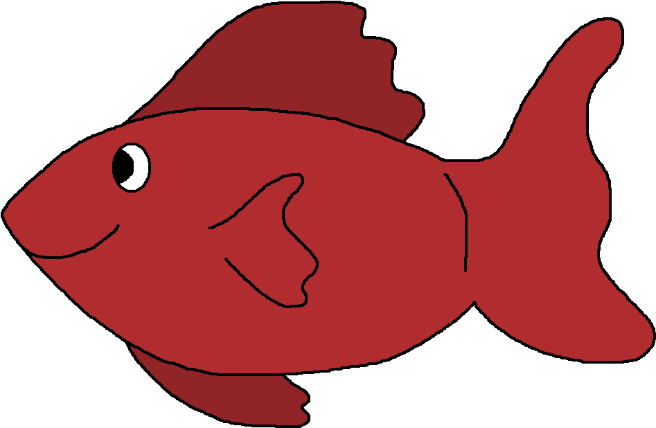 Fish Clipart - Clip Art Red Fish - Png Download (973x644), Png Download