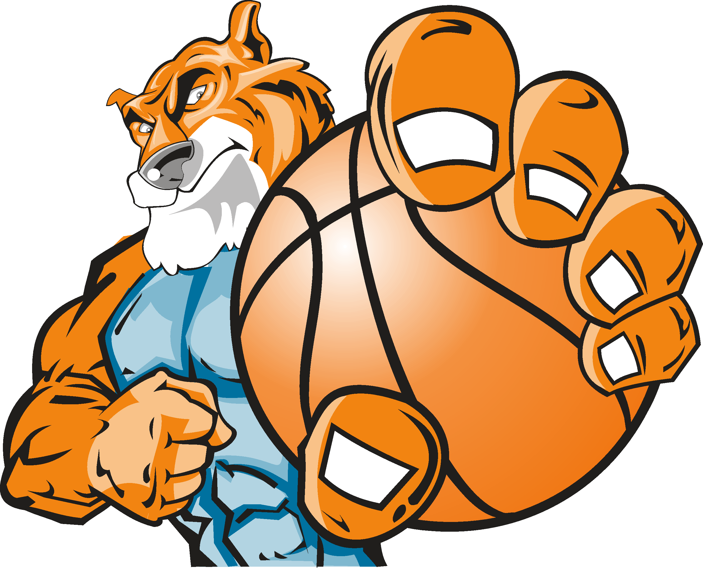 Best Mascot And Graphics Images On - Kangaroo Holding Basketball Clipart (2672x2158), Png Download