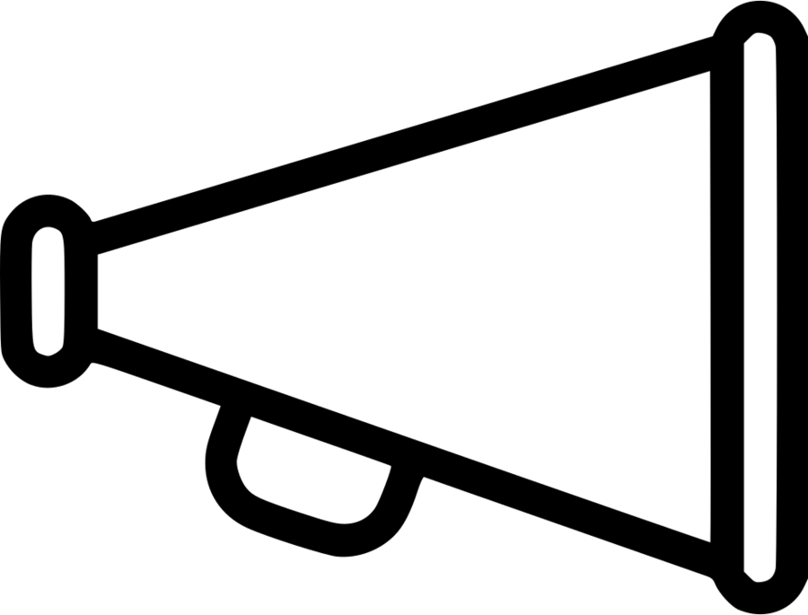 Clipart Freeuse Cheerleading Megaphones X Carwad Net - White Megaphone Clipart - Png Download (640x480), Png Download