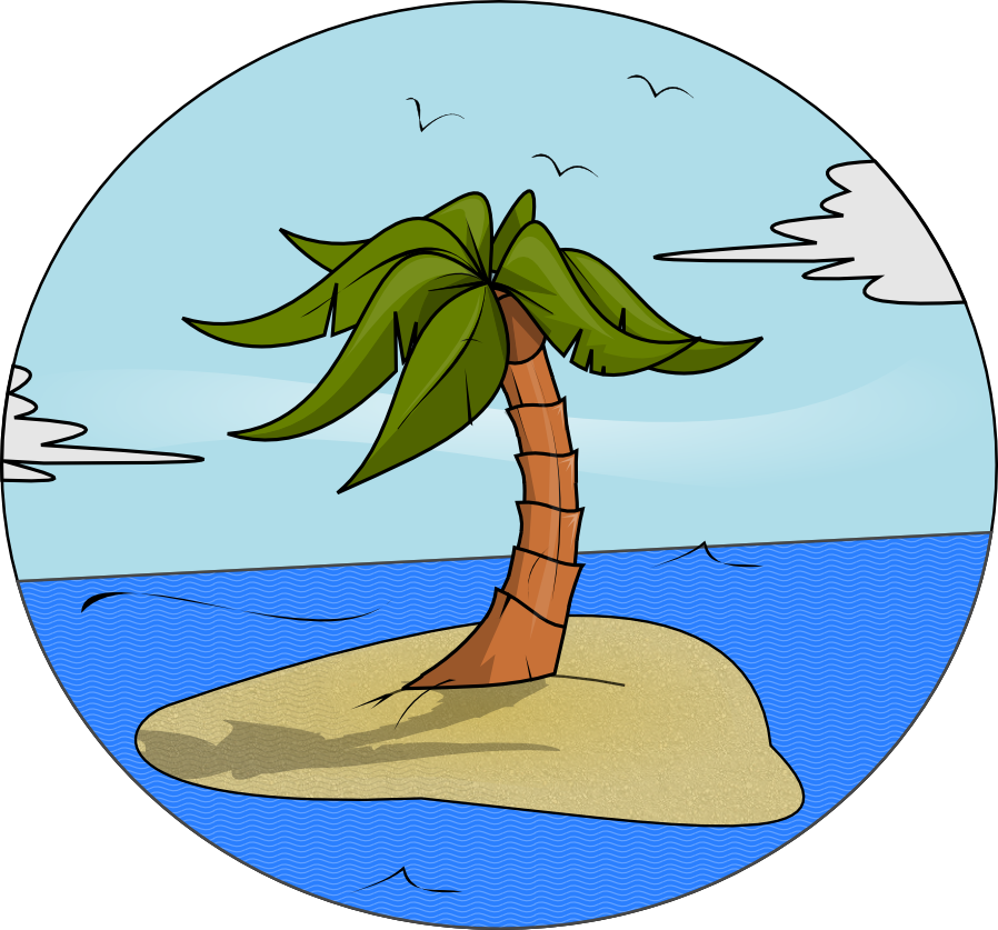 Island Free Clipart - Free Clip Art Island - Png Download (898x837), Png Download