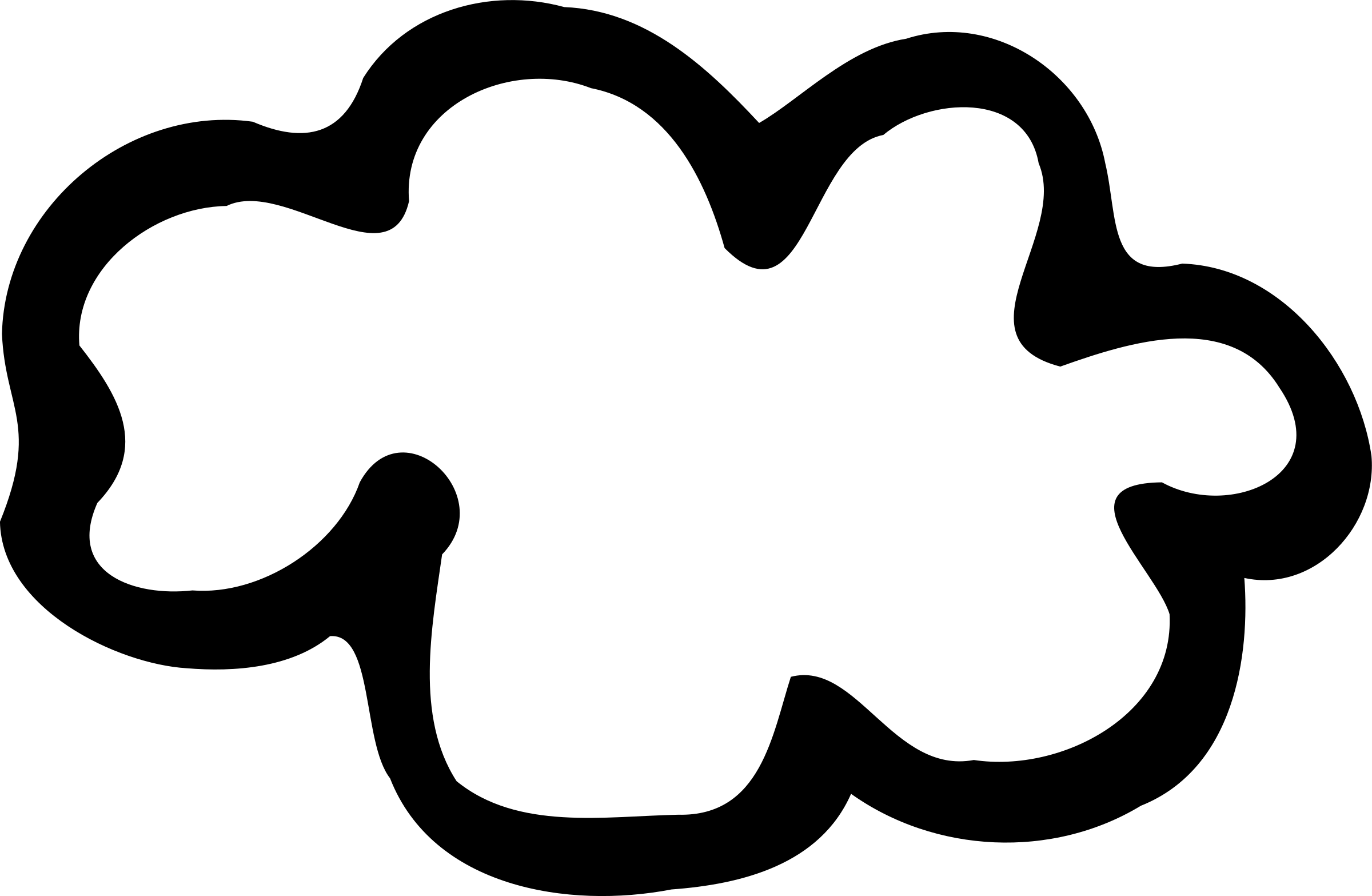 Cloud Clipart Small Cloud - Clip Art White - Png Download (2400x1567), Png Download