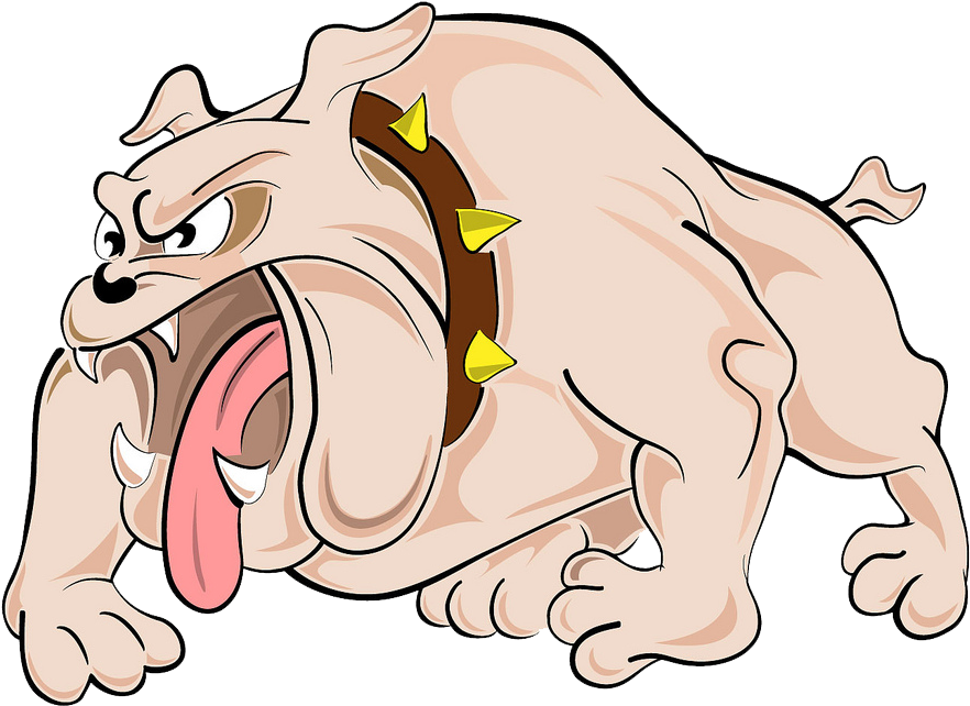 Free To Use Public Domain Bulldog Clip Art - Mean Dog Clipart Png Transparent Png (1024x662), Png Download
