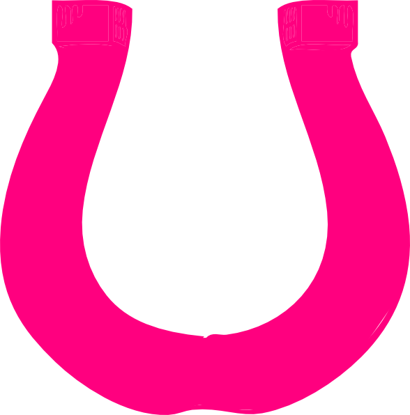 Pink Horseshoe Clip Art - Pink Horseshoe Clipart - Png Download (588x596), Png Download