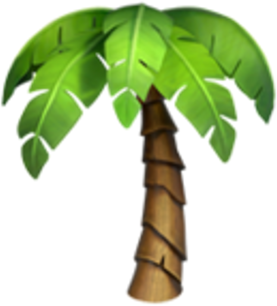Palm Tree Clipart Emoji - Iphone Palm Tree Emoji - Png Download (1024x1024), Png Download