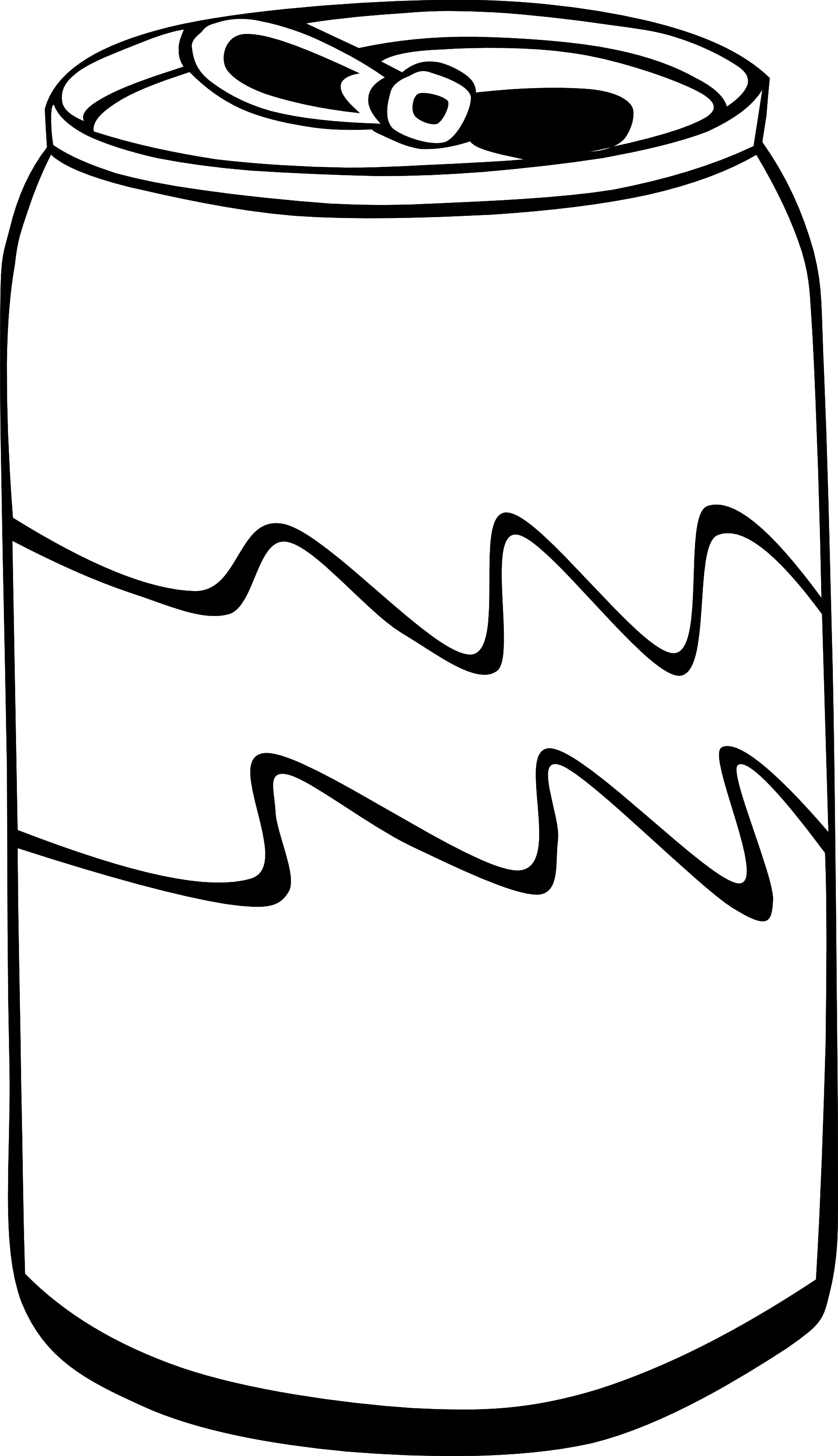 Picnic Food Clip Art Black And White - Soda Black And White - Png Download (999x1736), Png Download