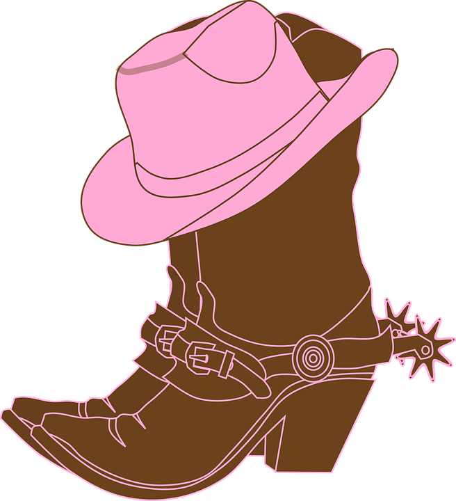 Cowgirl Clip Art Free - Pink Cowgirl Boots Clip Art - Png Download (546x600), Png Download