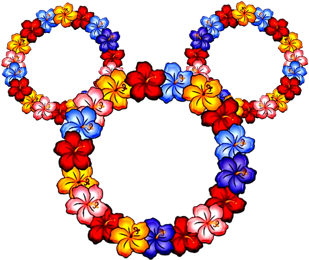 Hawaiian Head Lei Clipart Clip Art Library - Disney Hawaii Clip Art - Png Download (1023x846), Png Download