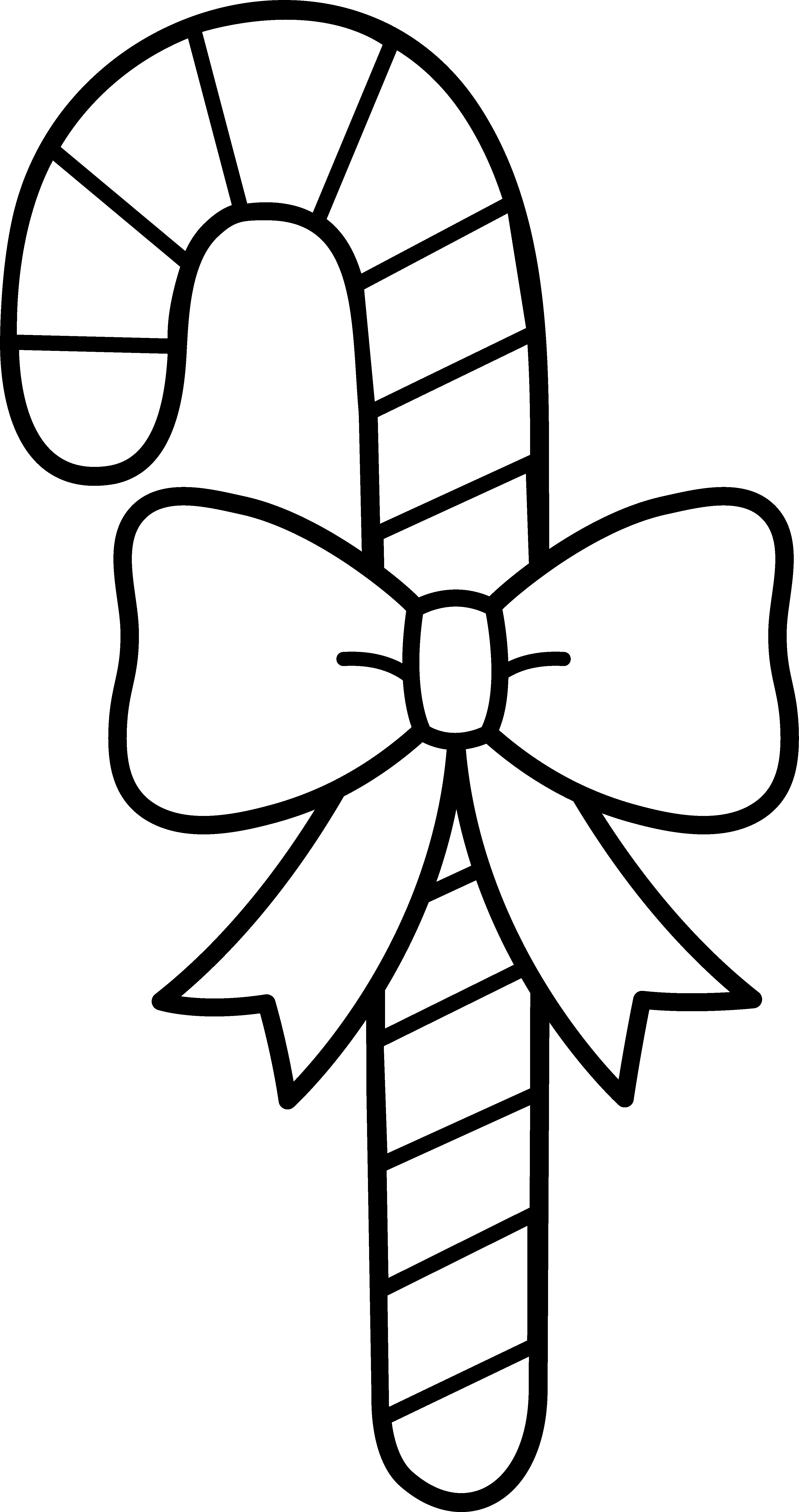 Clip Black And White Download Christmas Coloring Page - Candy Cane Black And White - Png Download (1024x1937), Png Download