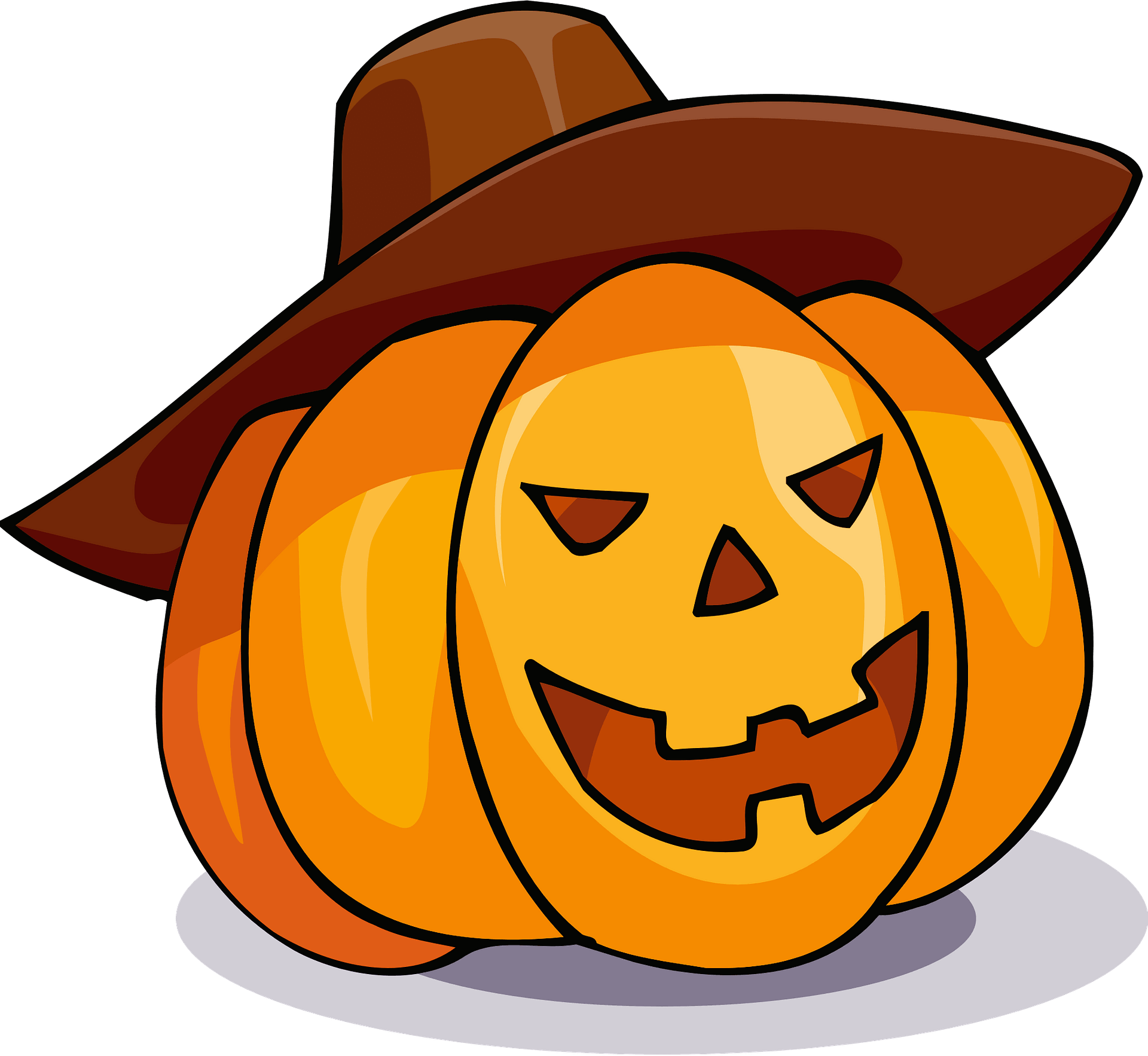 Free Cowgirl Clipart - Jack O Lanterns Cartoons - Png Download (800x735), Png Download