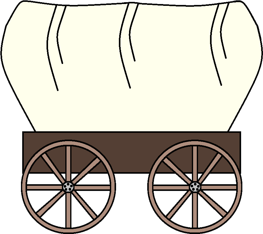 Western Clipart Free Clipart Image 2 Image - Clipart Oregon Trail Wagon - Png Download (883x783), Png Download