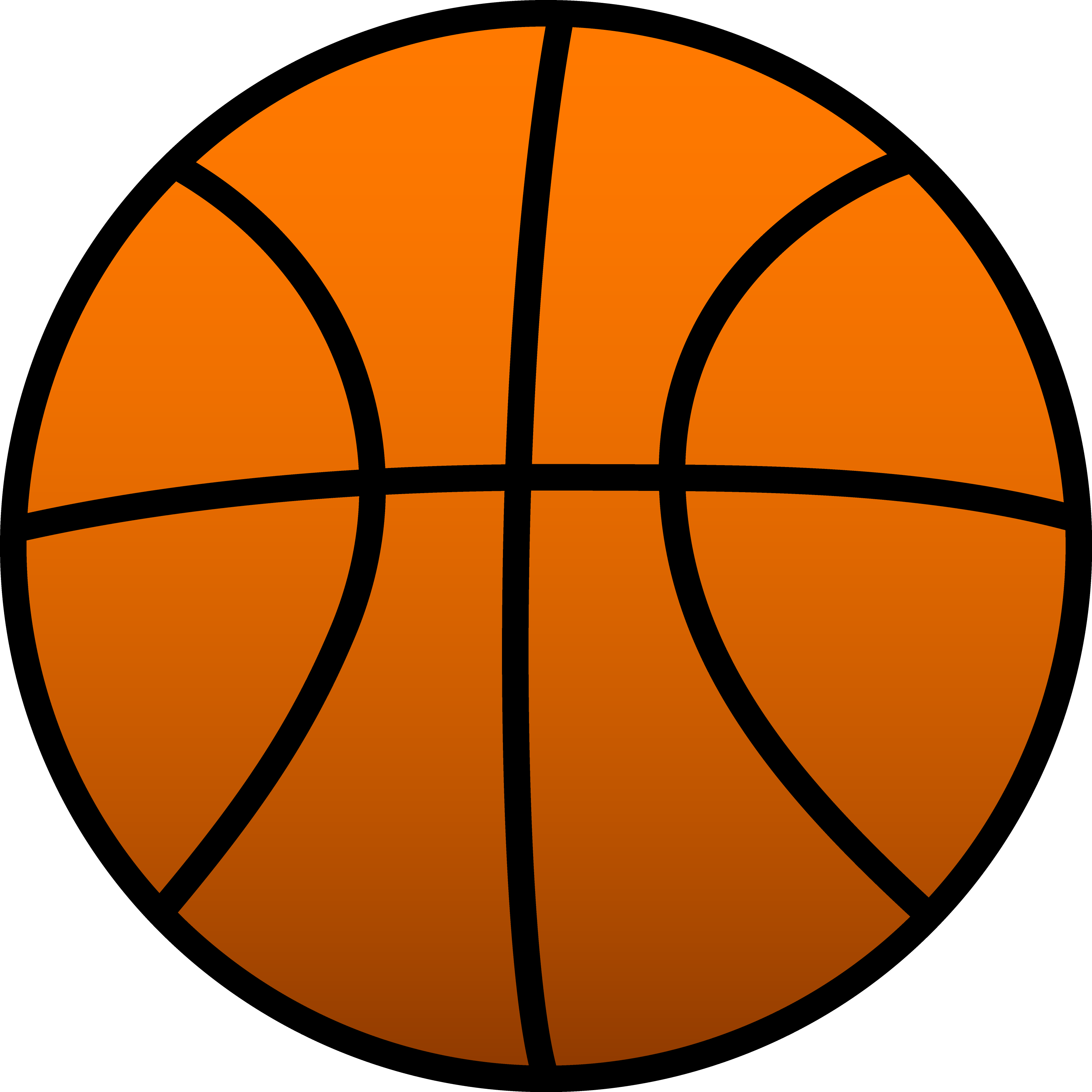 Basketball Wins The Day Cartoon - Clip Art Basketball - Png Download (3437x3437), Png Download