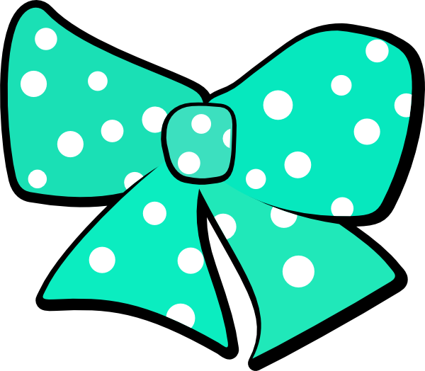 Tie Clipart Spotty - Green Hair Bow Clip Art - Png Download (600x524), Png Download