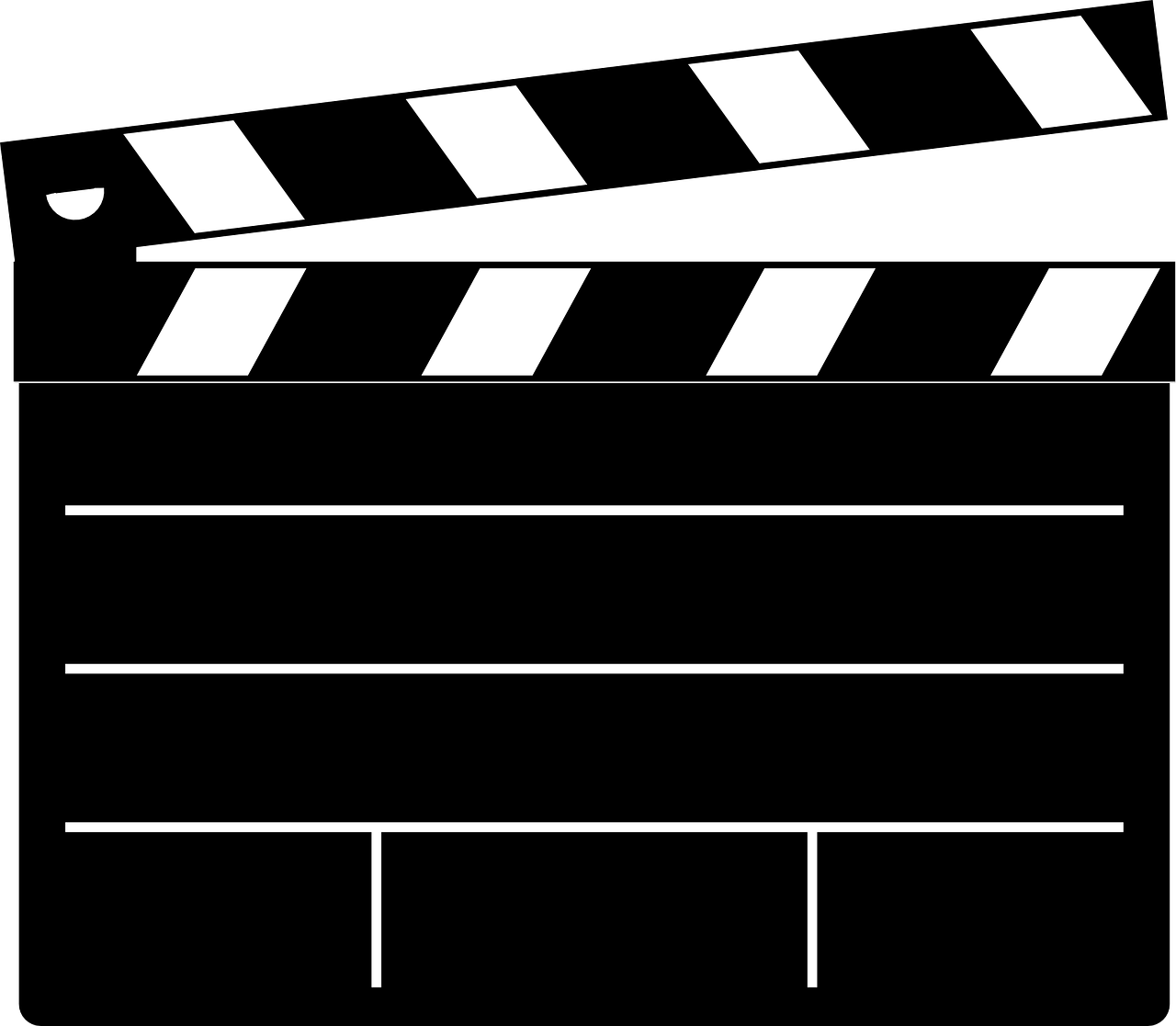 Clapper-board - Clapperboard Clipart - Png Download (1000x1000), Png Download