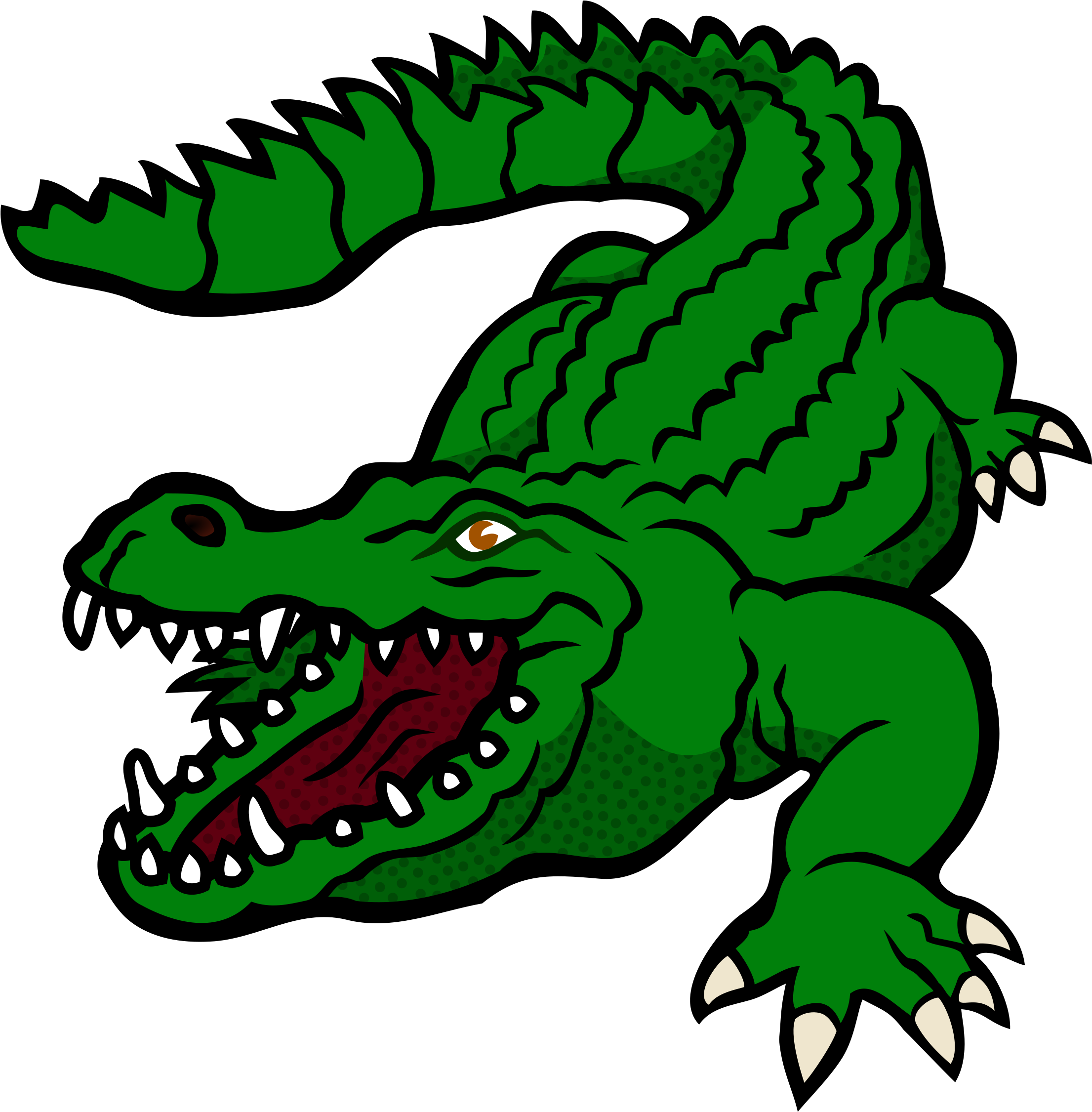 Clipart - Crocodile - Coloured - Clipart Of Crocodile - Png Download (2210x2250), Png Download