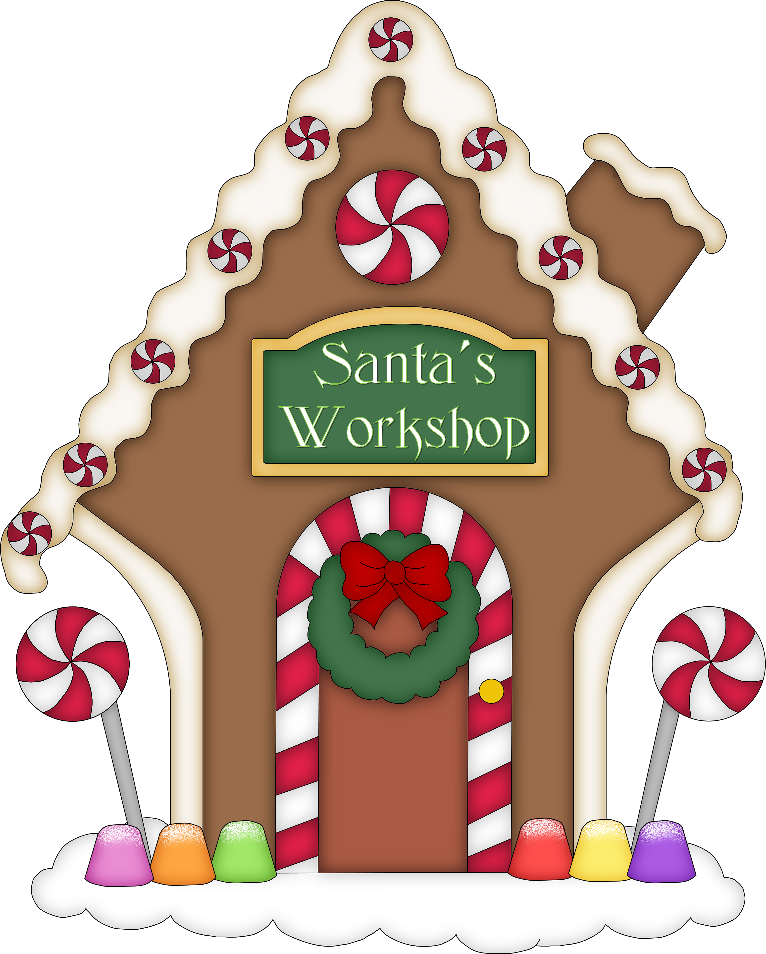 Gingerbread House Clipart - Christmas Gingerbread Clip Art - Png Download (3079x3832), Png Download