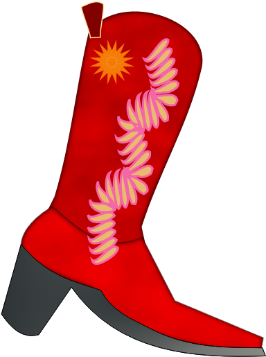 Cowboy Boot Free To Use Clipart - Png Red Cowboy Boot Clipart Transparent Png (510x685), Png Download