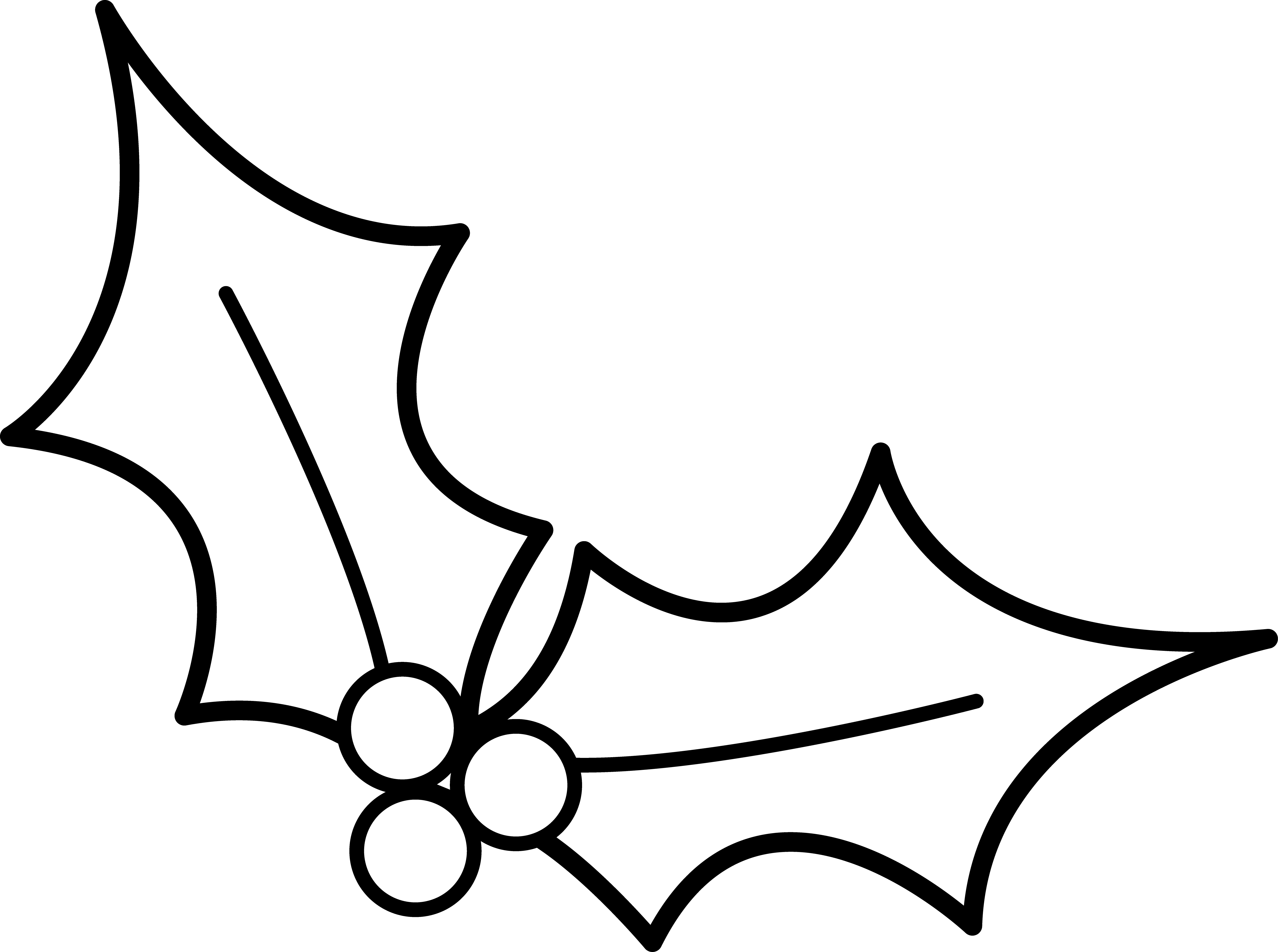 Free For All Clipart - Christmas Holly Clip Art - Png Download (5432x4046), Png Download