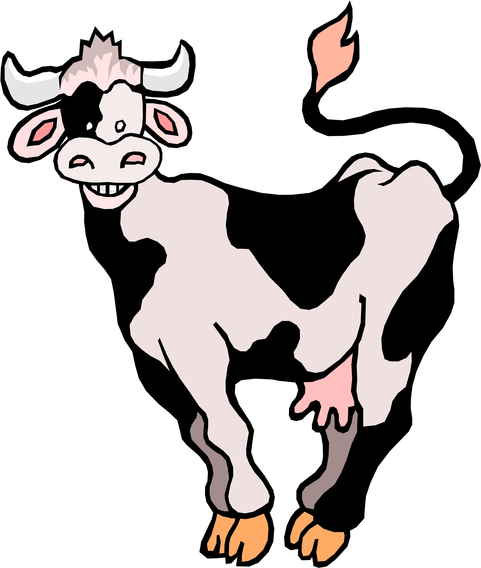 Clip Art Free Library Anger Clipart Mad - Cow Sentence In English - Png Download (673x800), Png Download