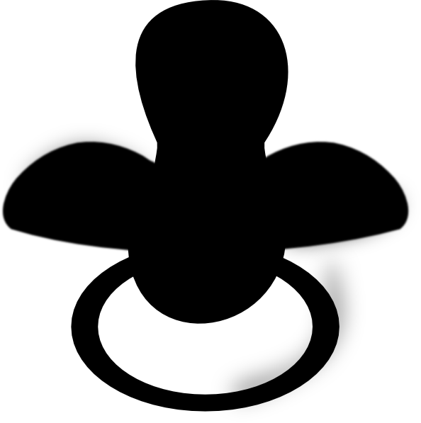 Baby Dummy Silhouette Png Clipart (594x597), Png Download