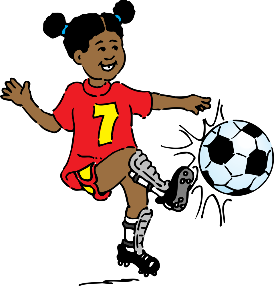 Kick Ball Clip Art - Play Soccer Clip Art - Png Download (958x1000), Png Download