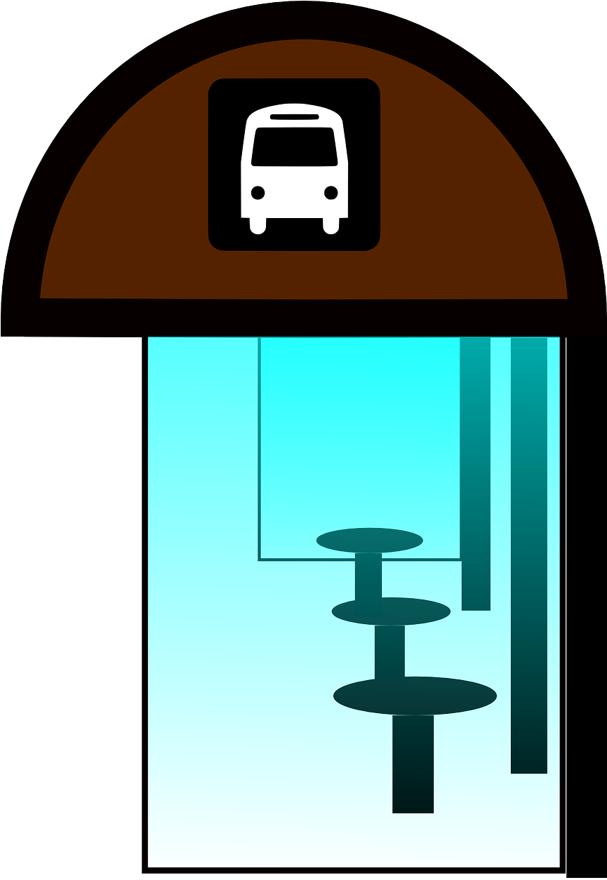 Stop Sign Clipart - Clip Art Bus Stop - Png Download (607x900), Png Download