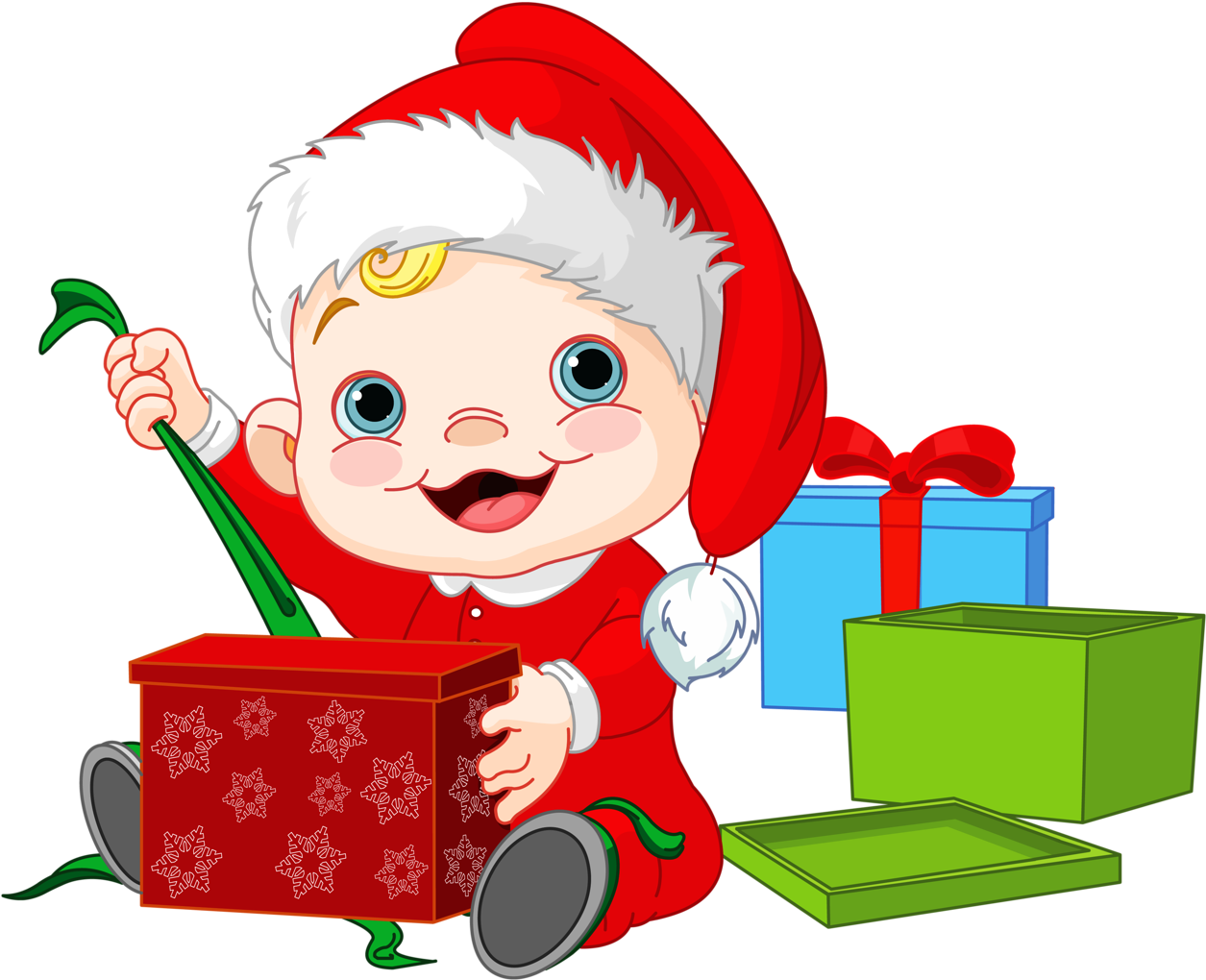 Free Presents Clipart Image - Baby Santa Claus Png Clipart Transparent Png (1280x1047), Png Download